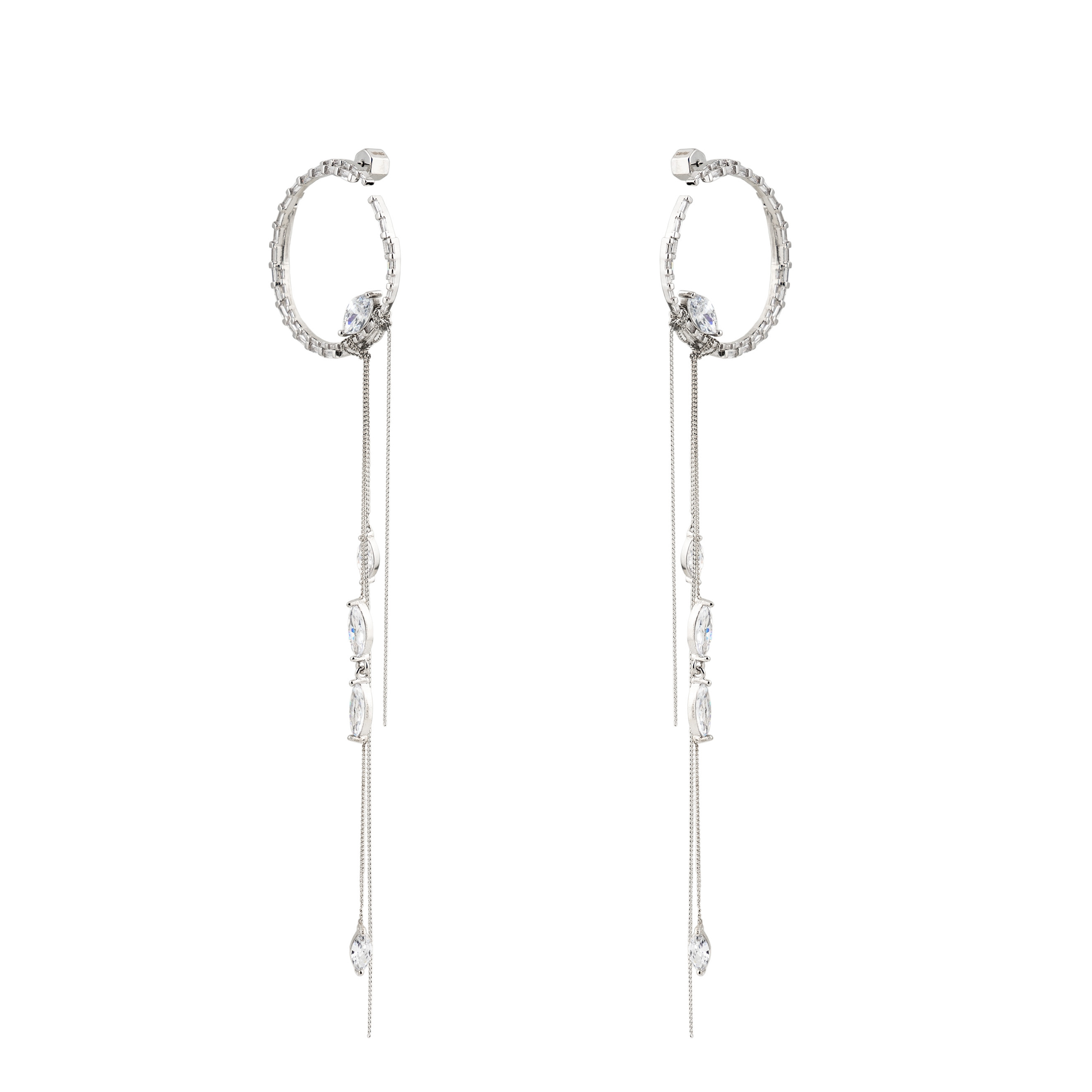 Длинные серьги Caviar Jewellery Серьги в форме круга CRUSH