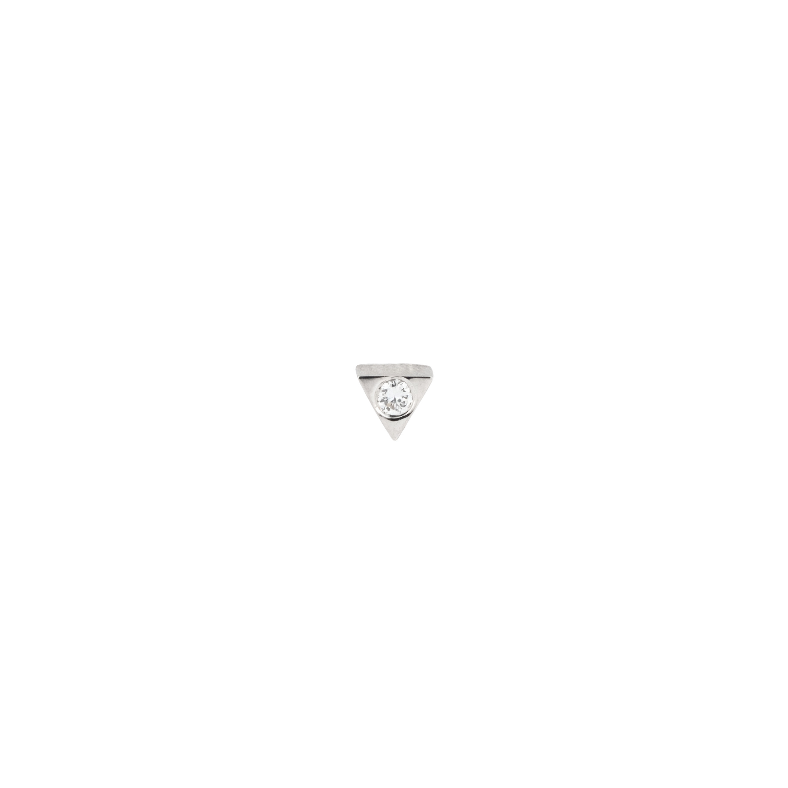 Piercing-helix made of gold Triangle with 1 mm diamond