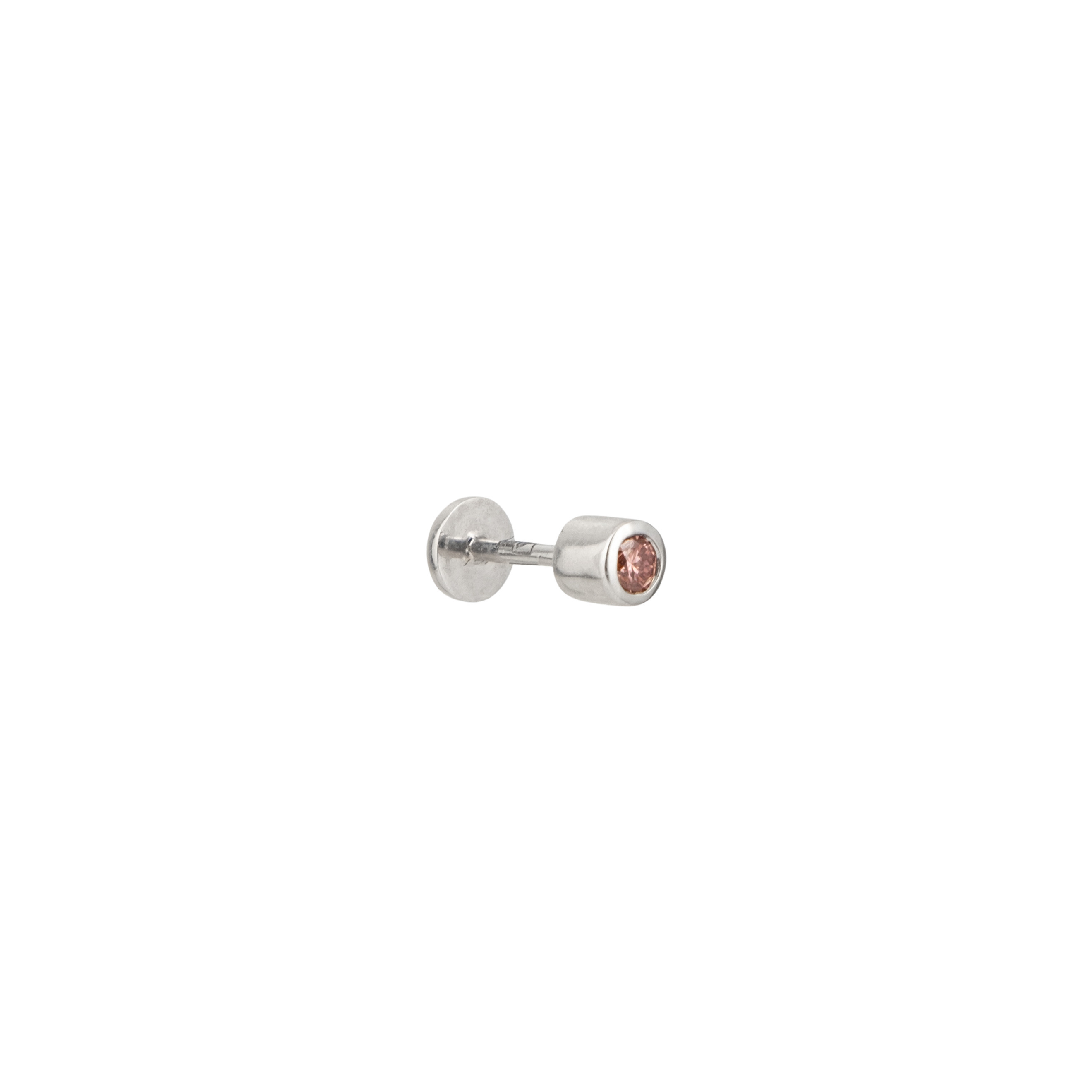 Piercing helix made of gold circle with 1.5 mm diamond