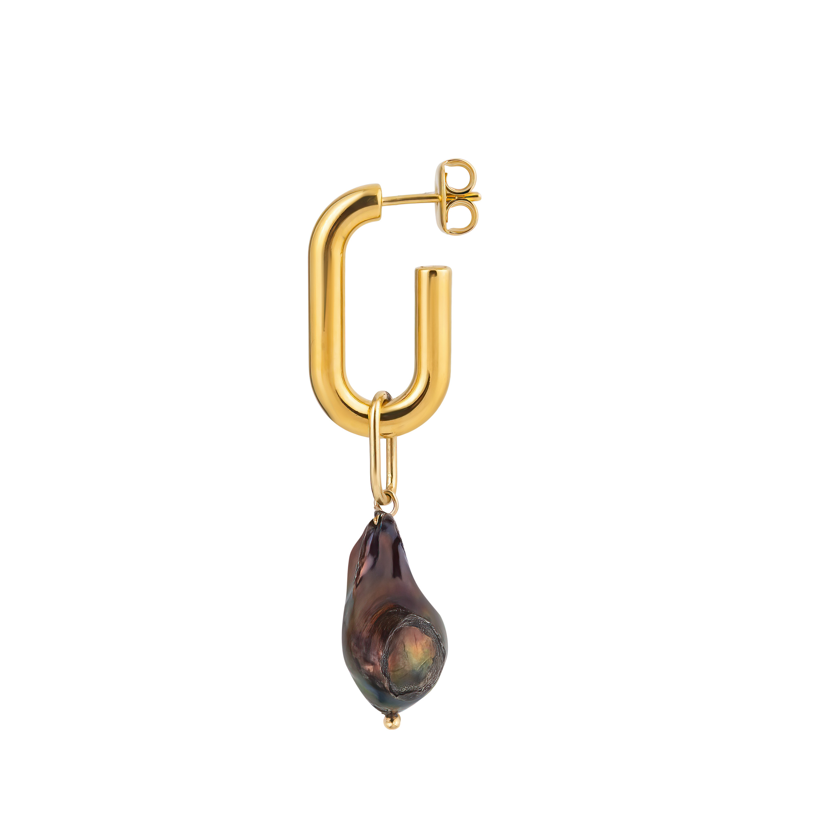 Golden M monoser with pendant