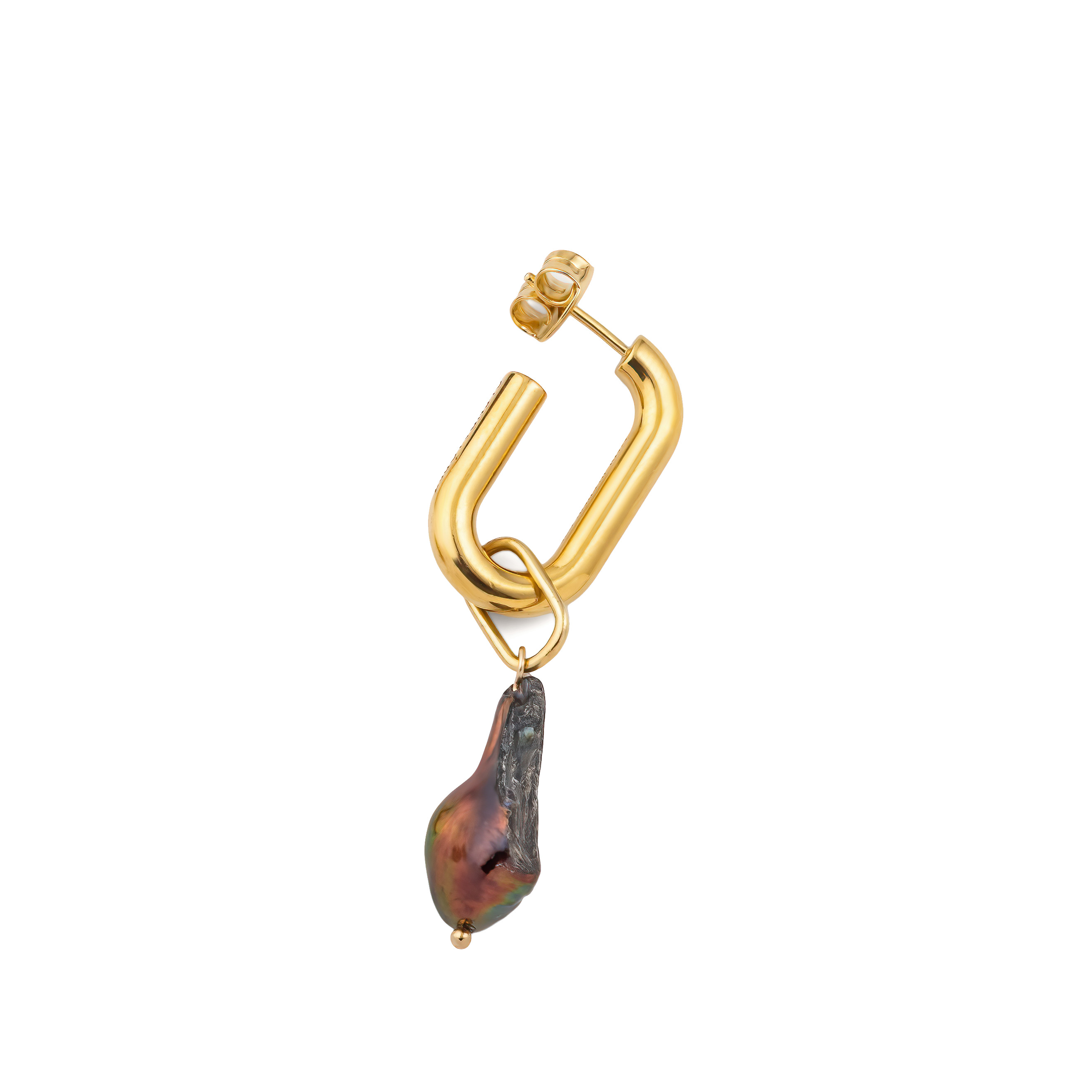 Golden M monoser with pendant