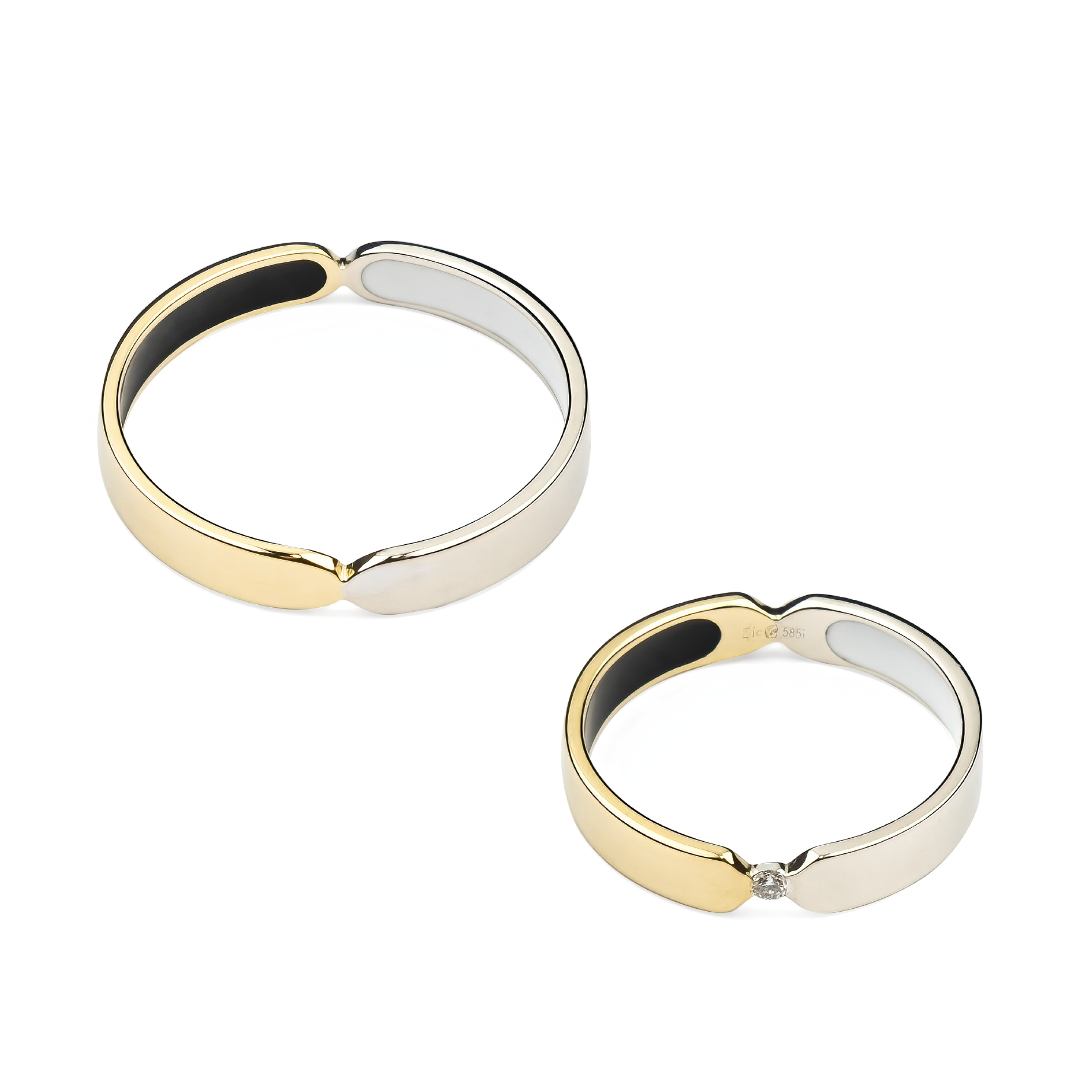 Men's engagement ring made of gold