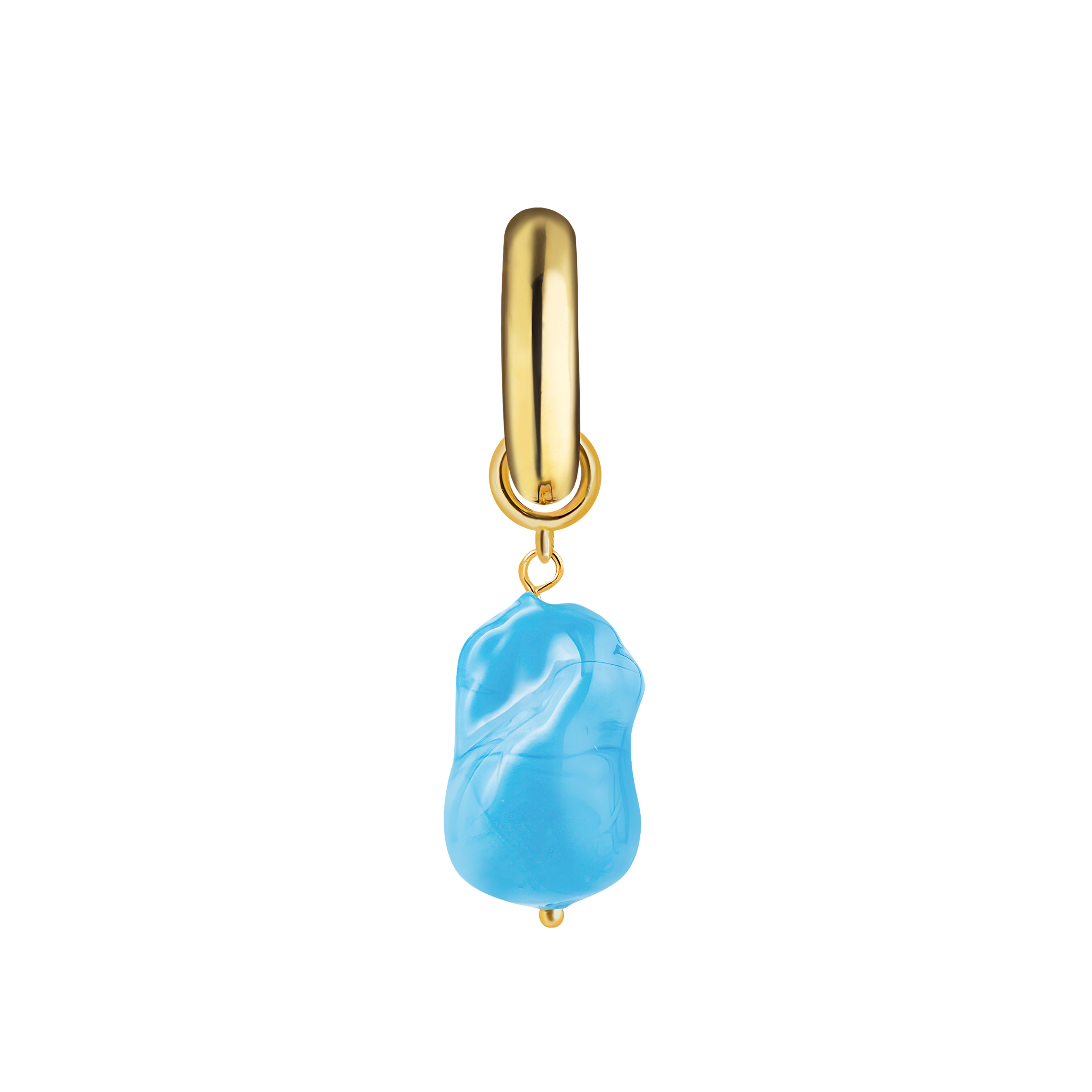 Blue Baroque Earring