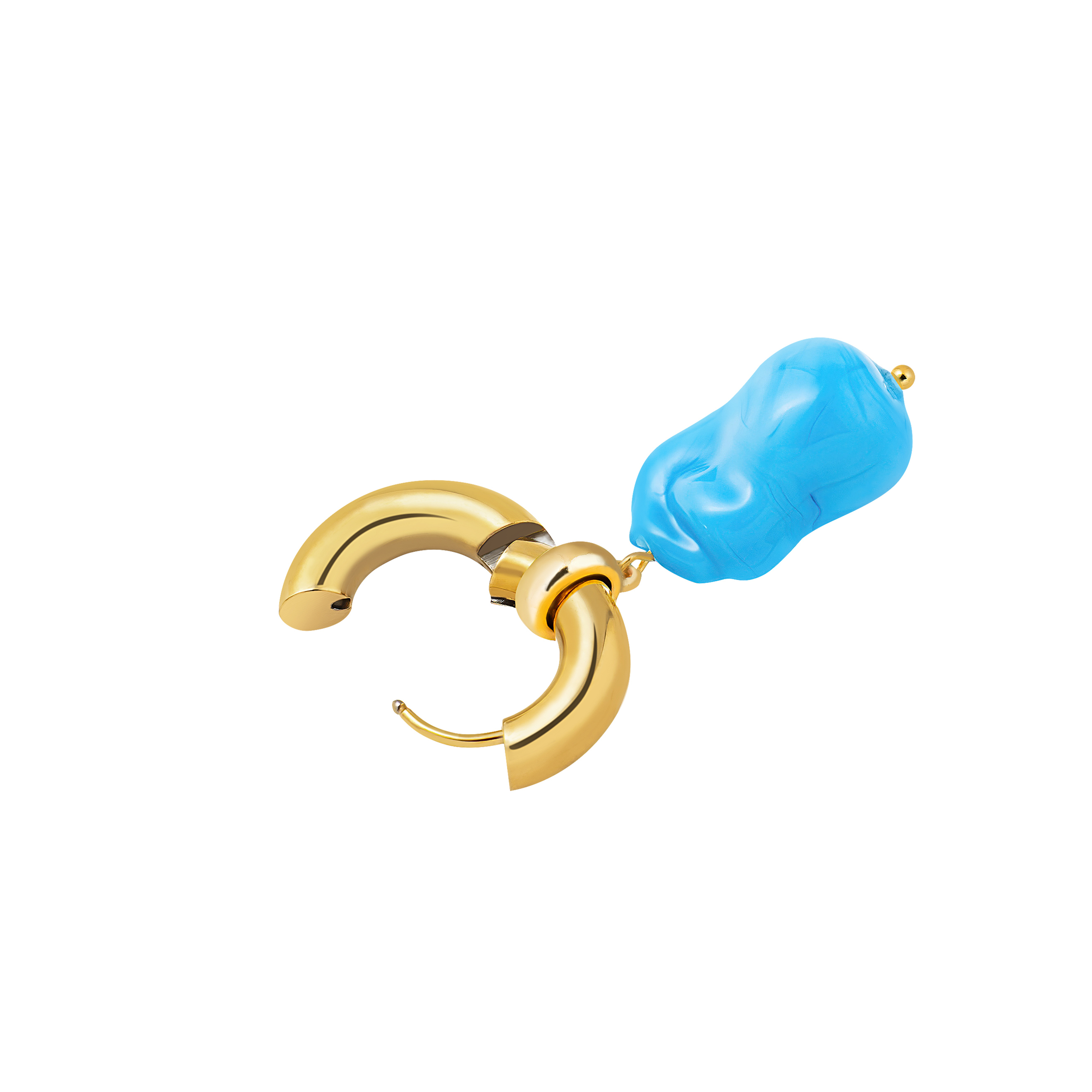 Blue Baroque Earring