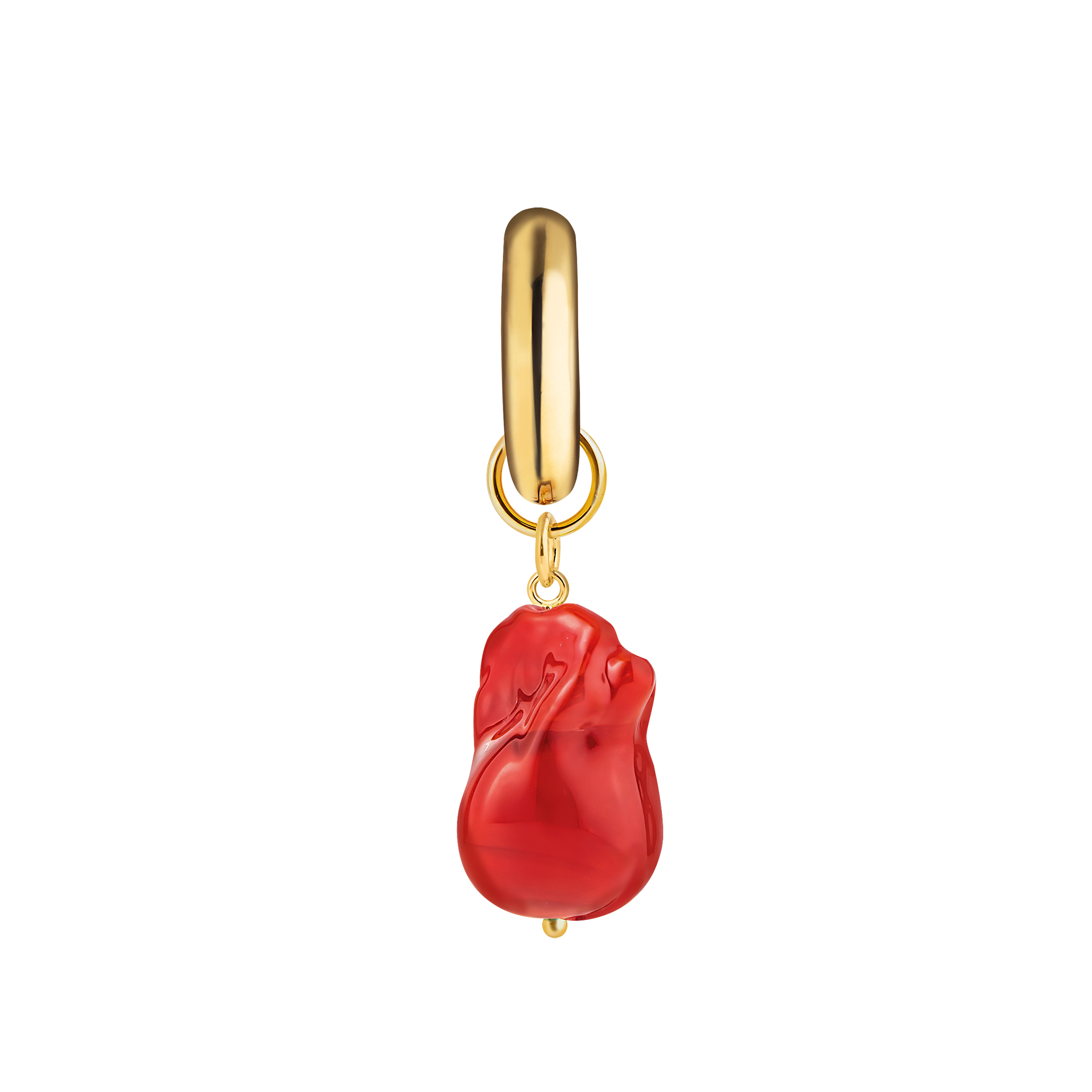 Red Baroque Earring