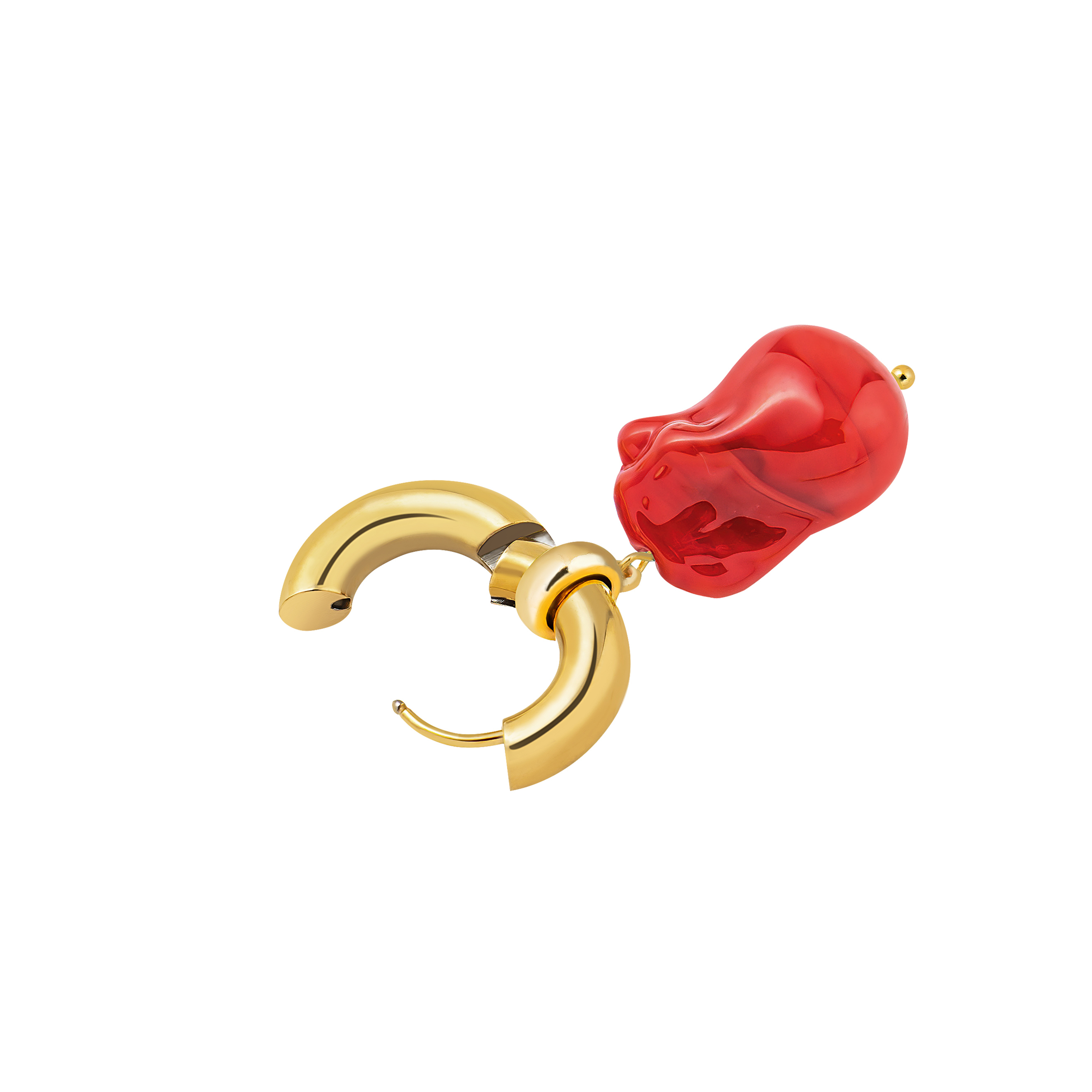 Red Baroque Earring