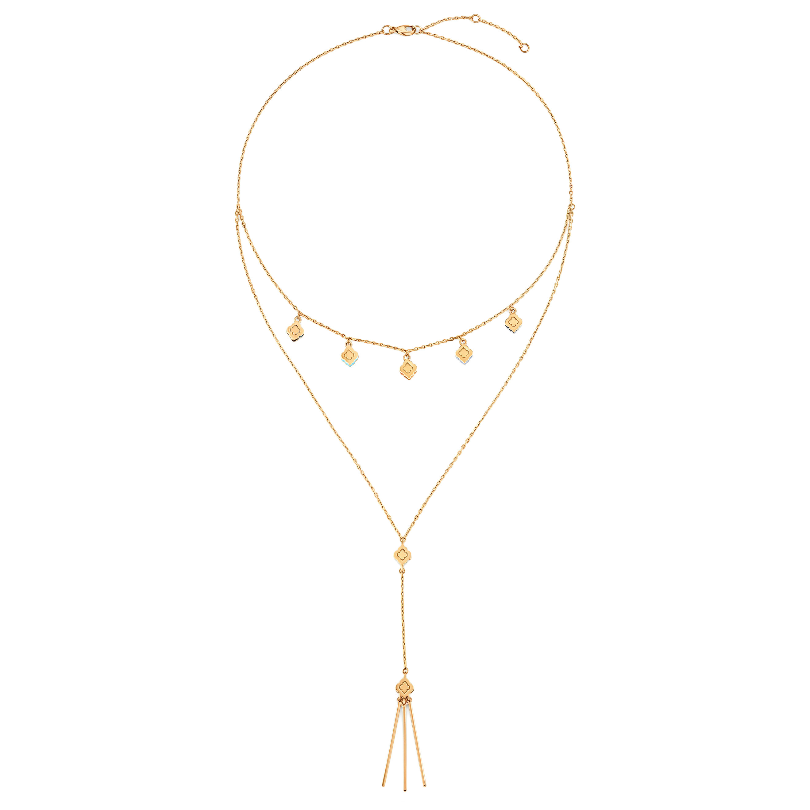 Сотуары и колье-галстуки LUTA Jewelry Серебряное колье-галстук Марокко с позолотой