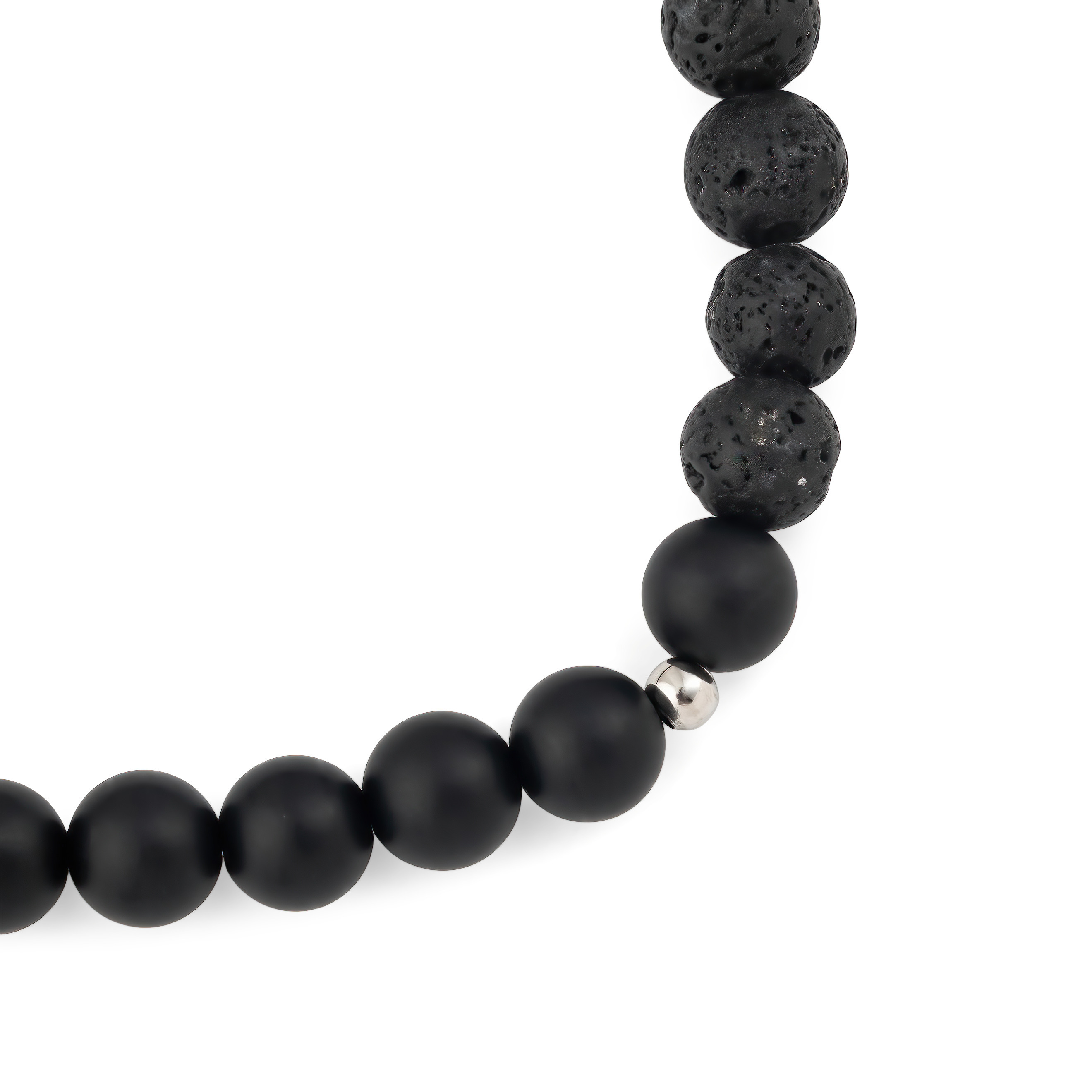 Bracelet made of agate and volcanic stone Ø8mm