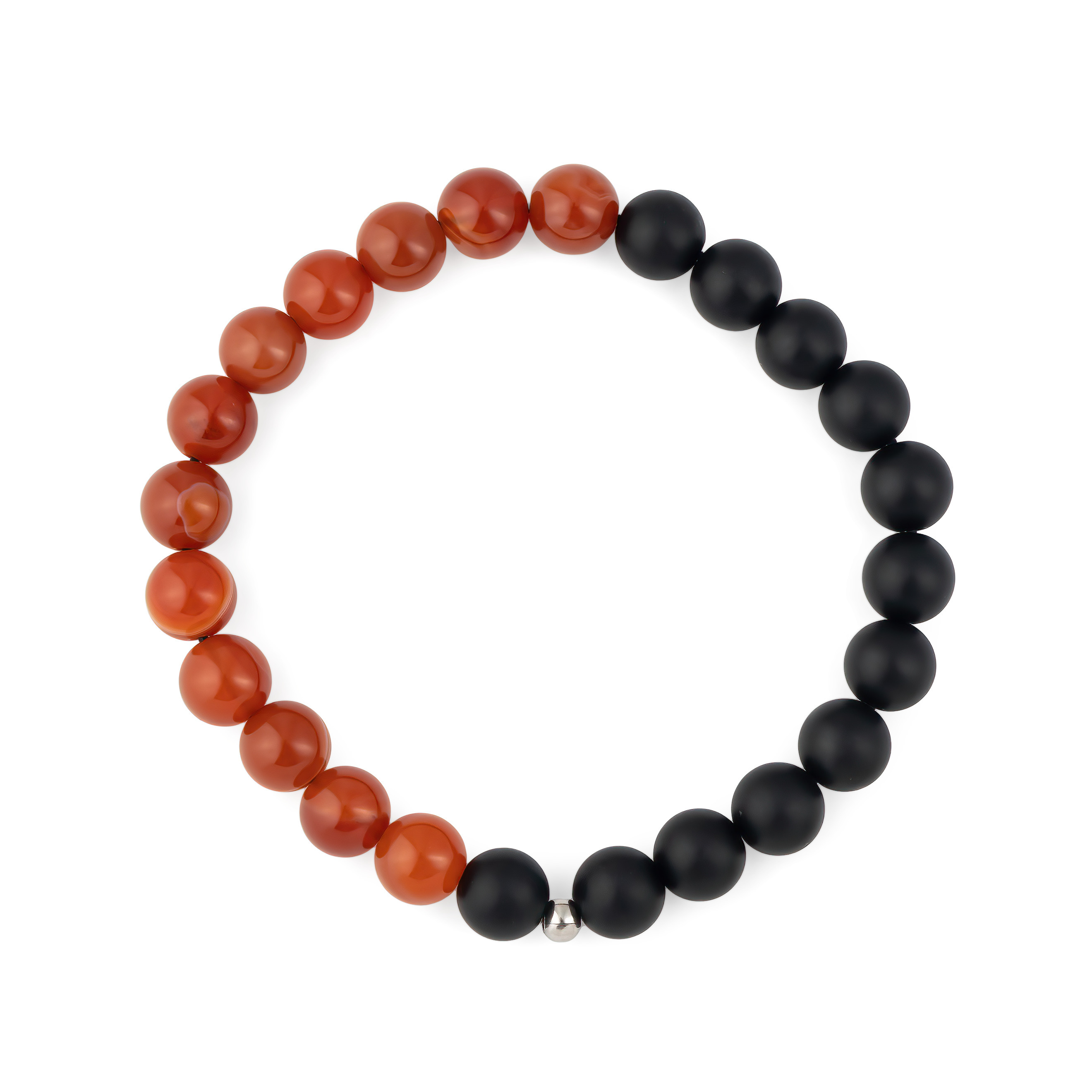 Bracelet made of agate and carnelian Ø8mm
