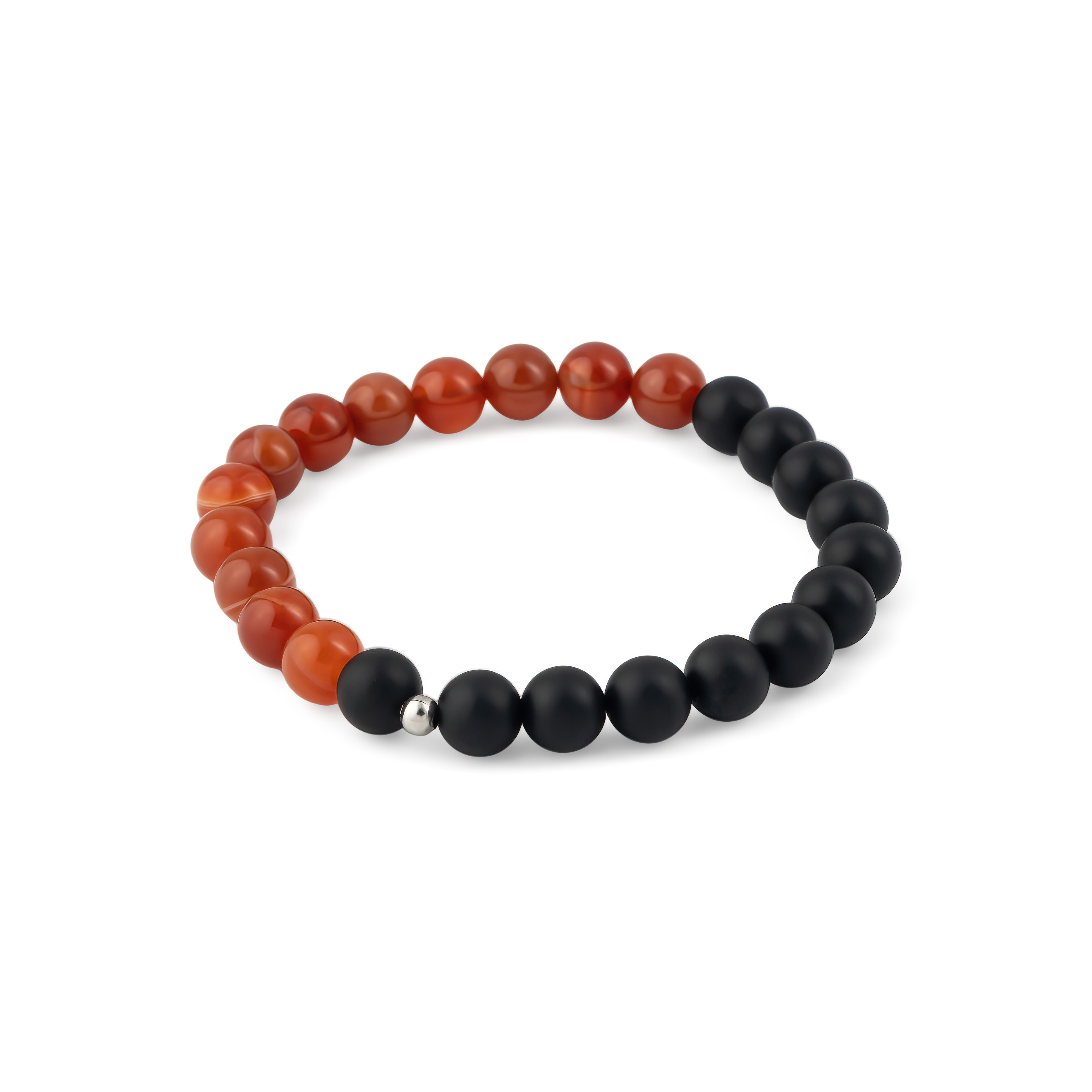 Bracelet made of agate and carnelian Ø8mm