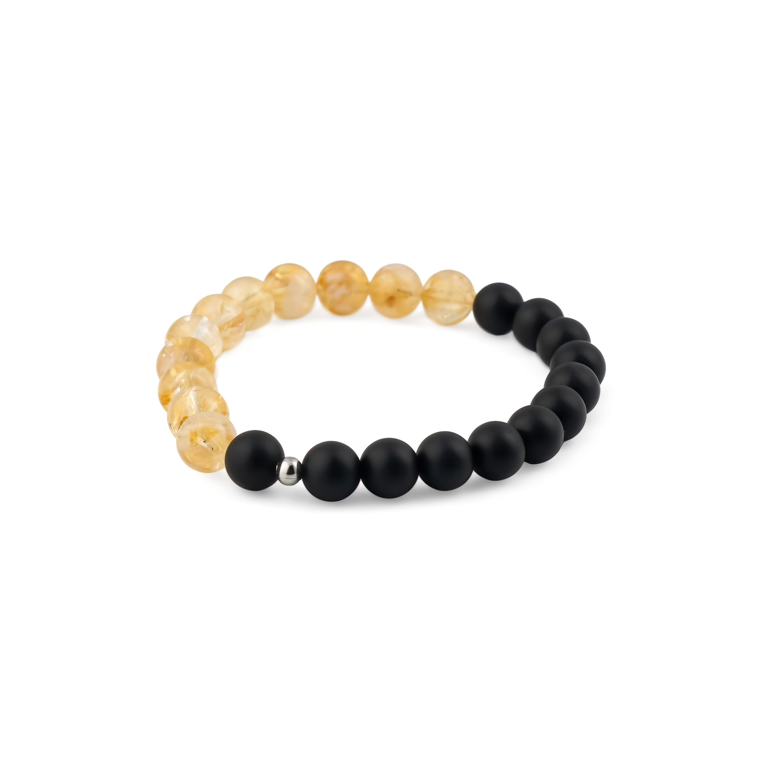 Bracelet made of agate and citrine Ø8mm