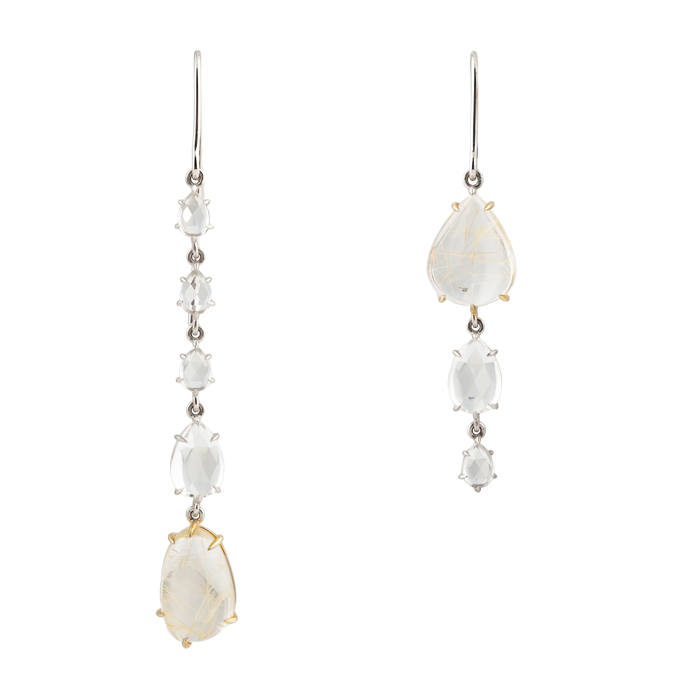 asymmetric sparkle earrings