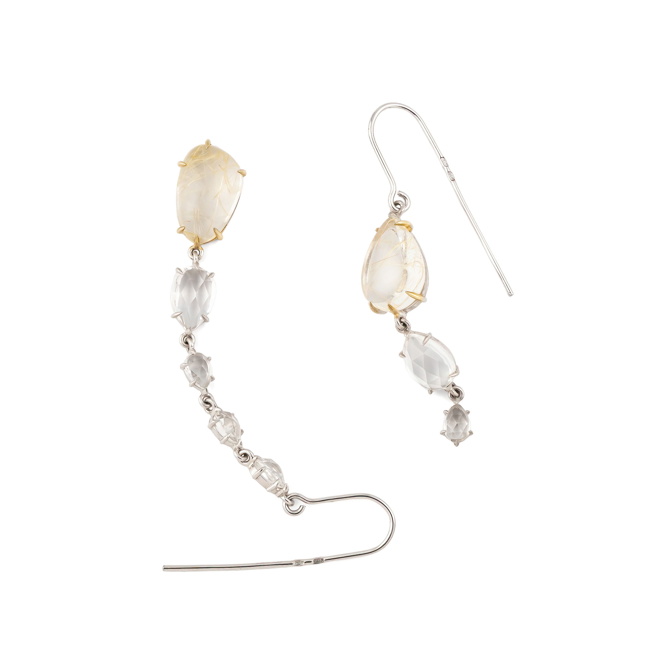 asymmetric sparkle earrings