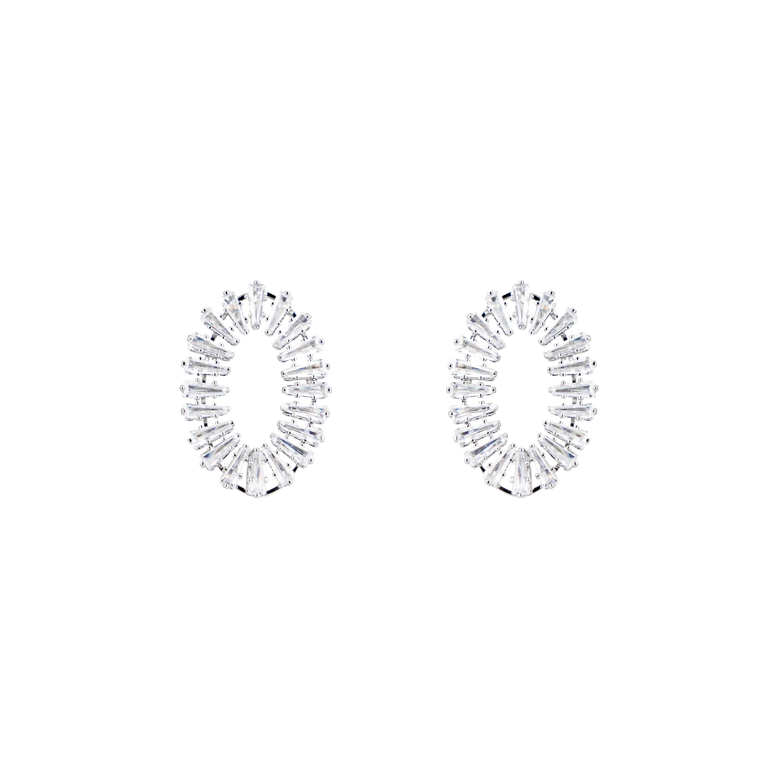 Crystal Oval Earrings