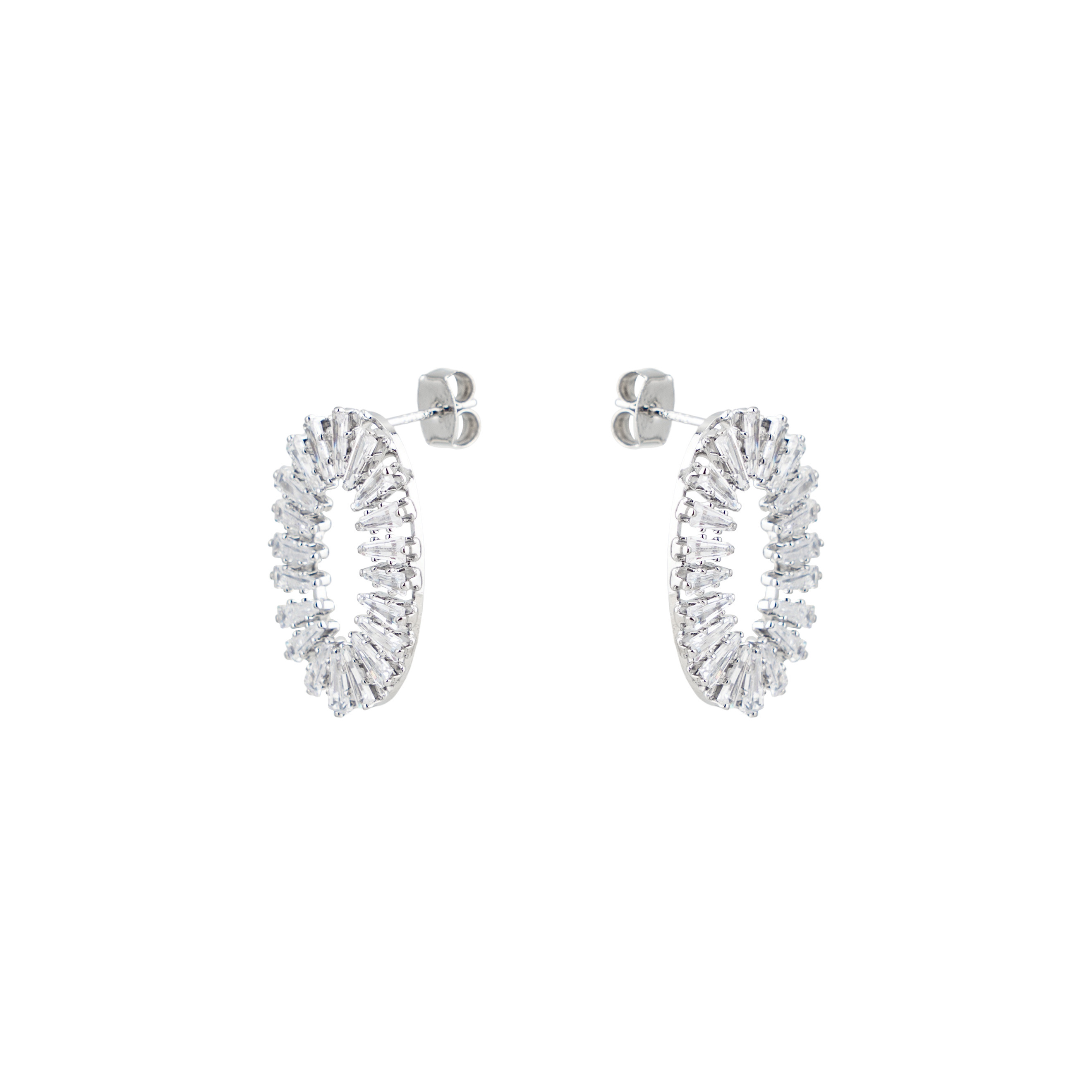 Crystal Oval Earrings