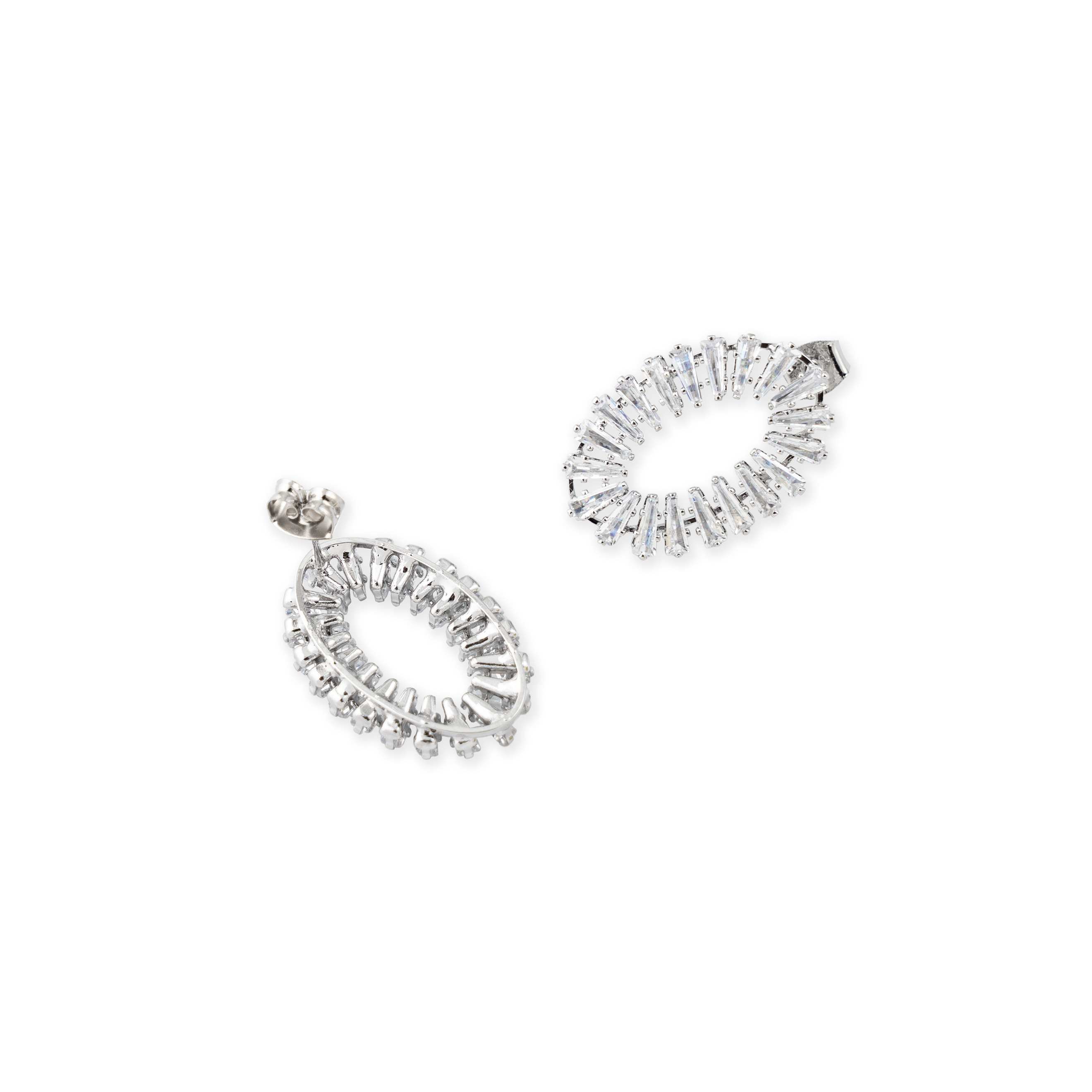 Crystal Oval Earrings