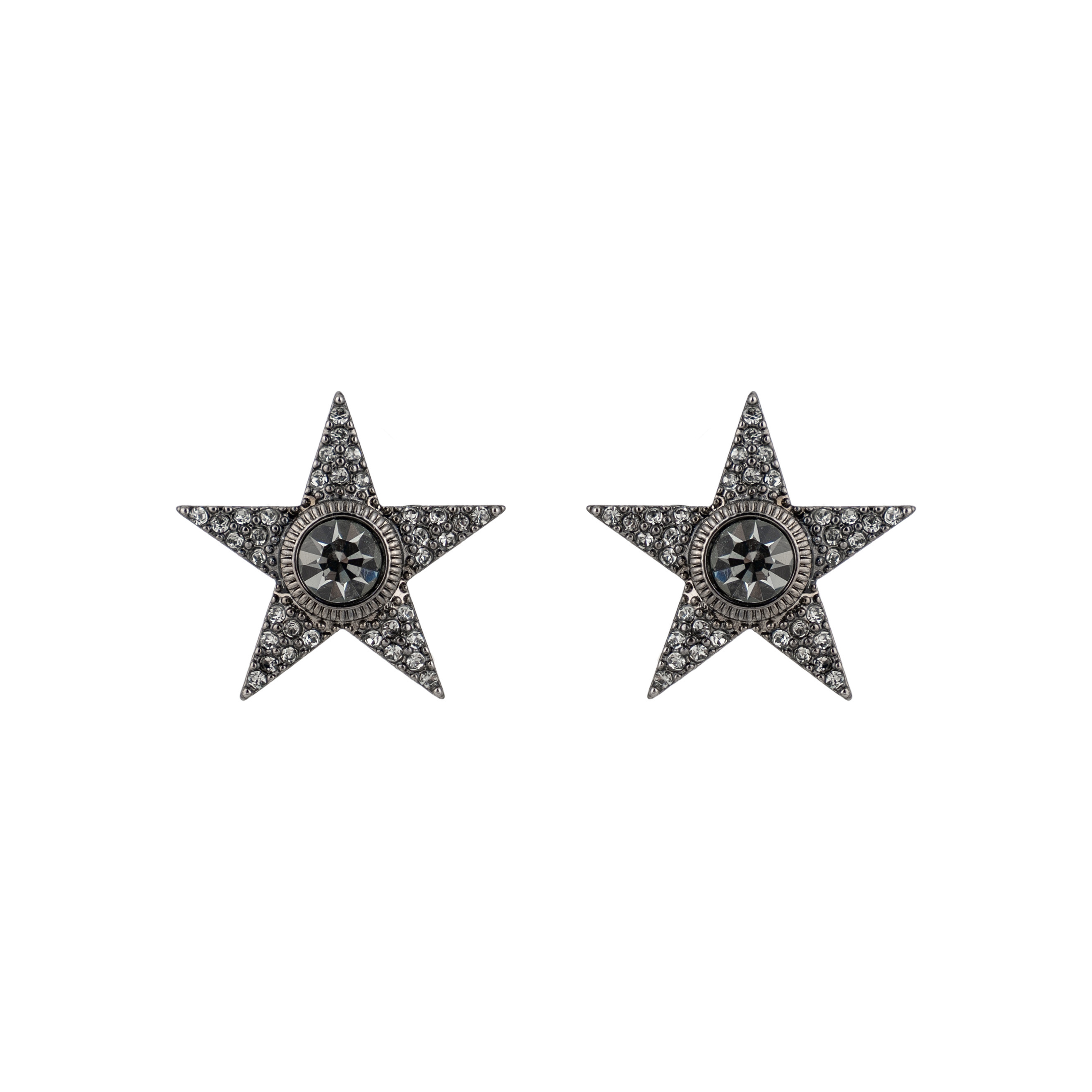 Black poussettes stars with crystals