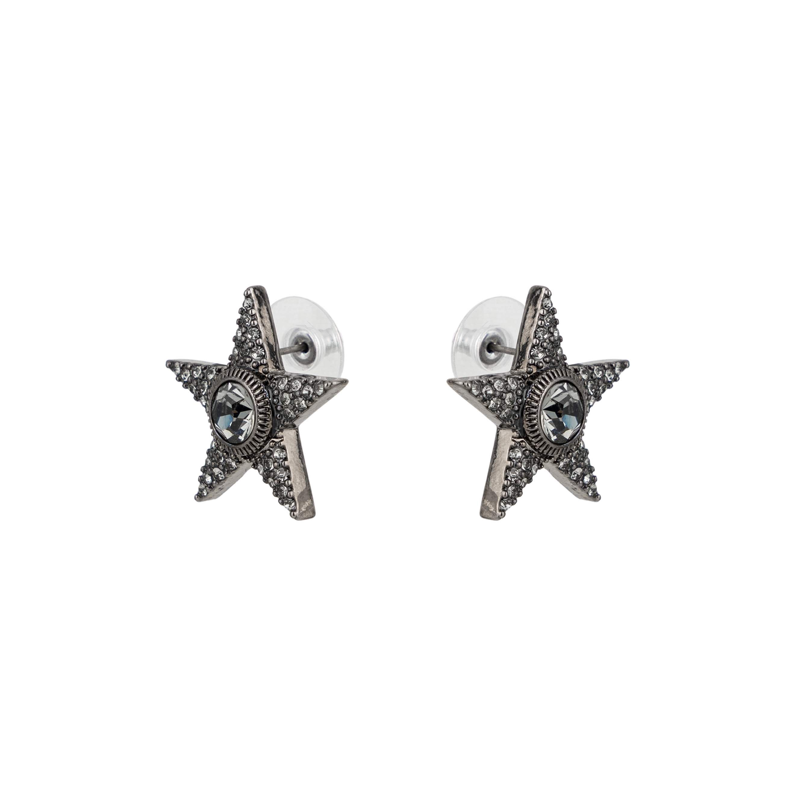 Black poussettes stars with crystals