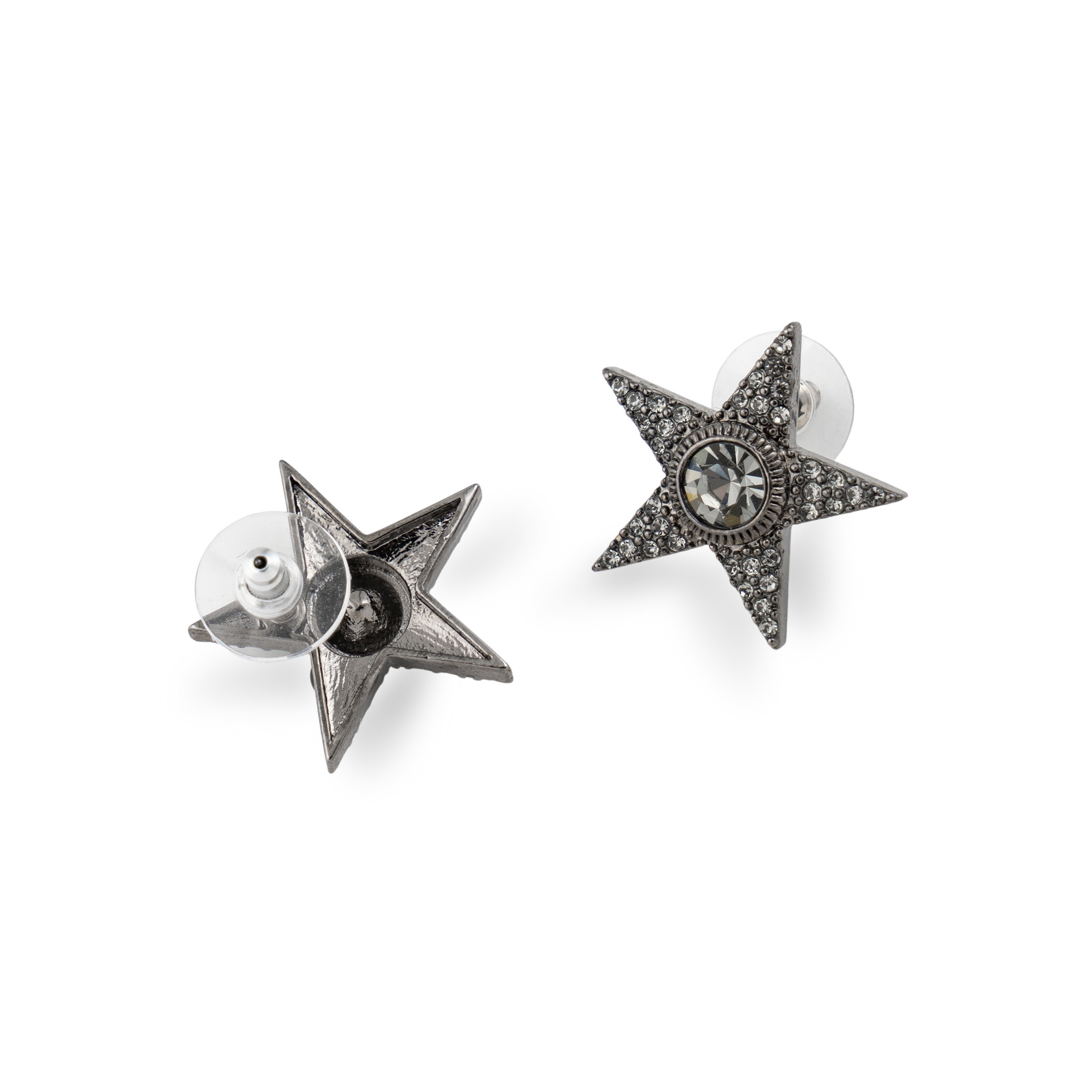 Black poussettes stars with crystals