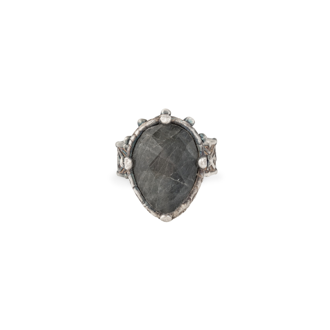 Svarog Sky Серебристое кольцо с серым кварцем