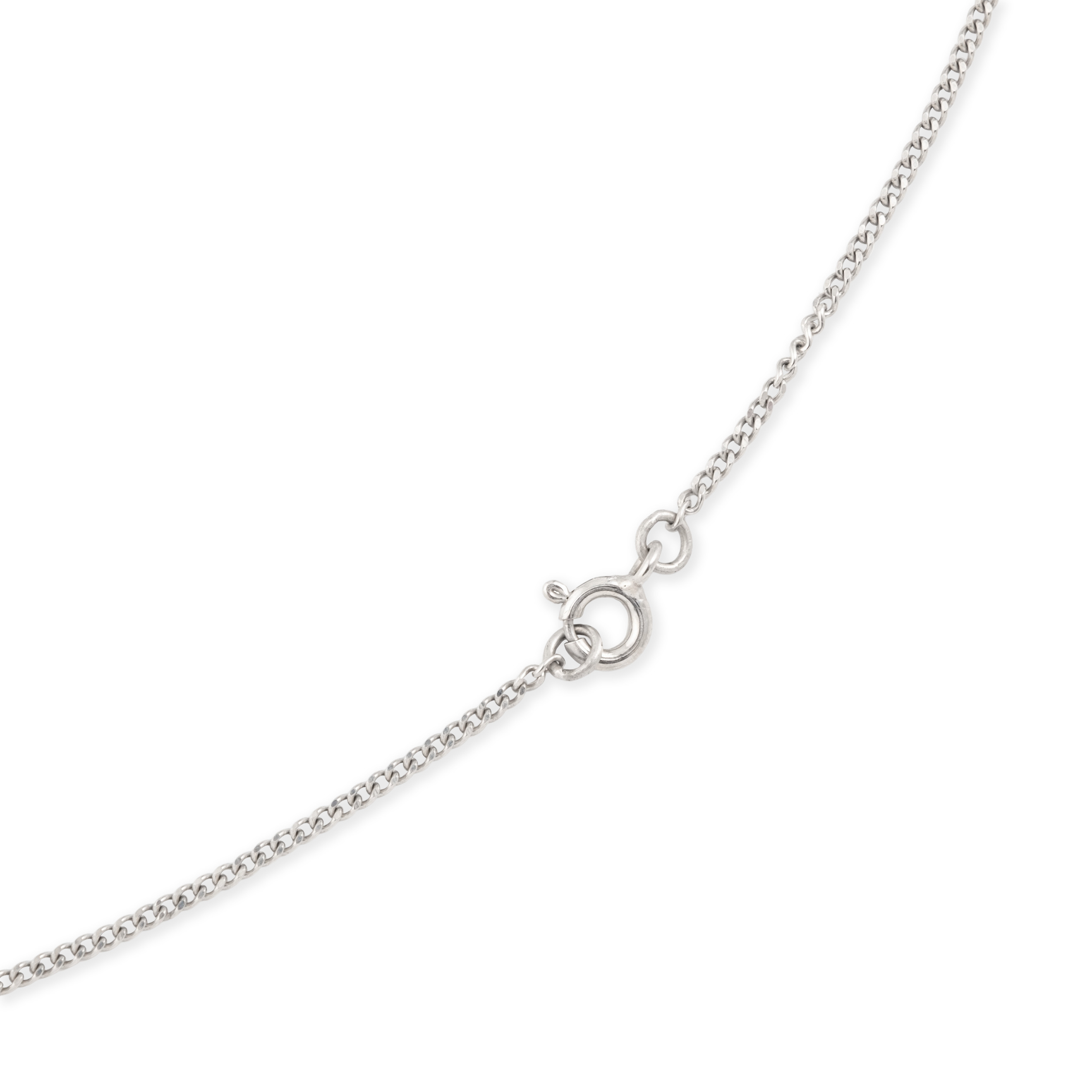 The Shell pendant is large made of white brass