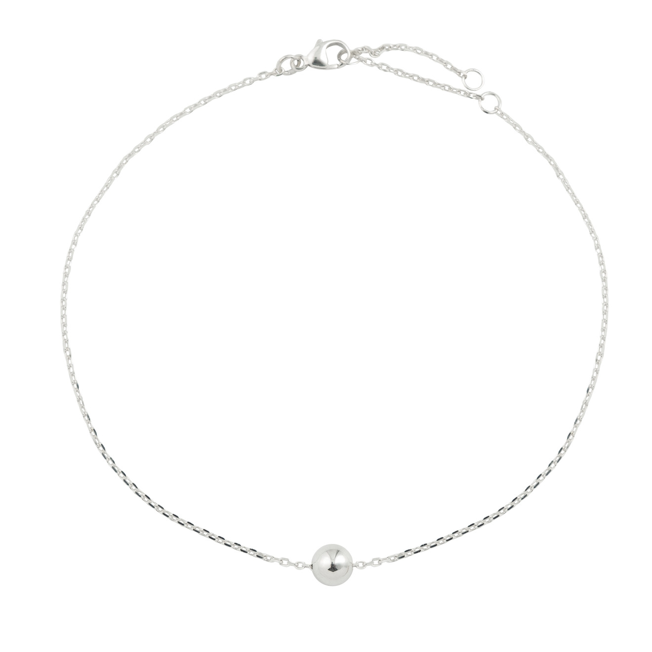 Prosto Jewelry Анклет из серебра на цепочке с шариком tous круглая подвеска batala с аметистом на цепочке из серебра с покрытием вермей