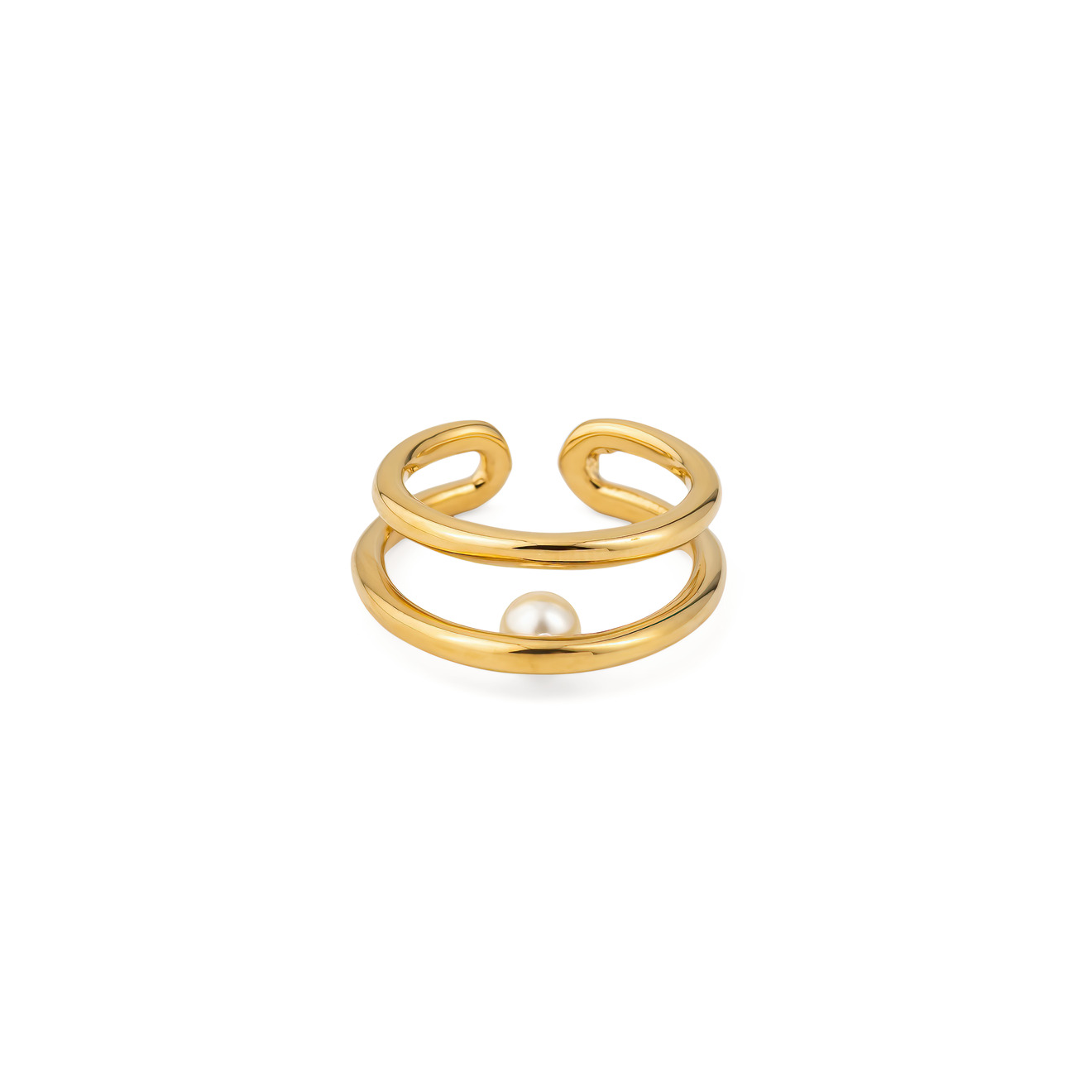 Philippe Audibert Позолоченное кольцо Cyriel philippe audibert кольцо addisson ring brass light gold bg4405 op