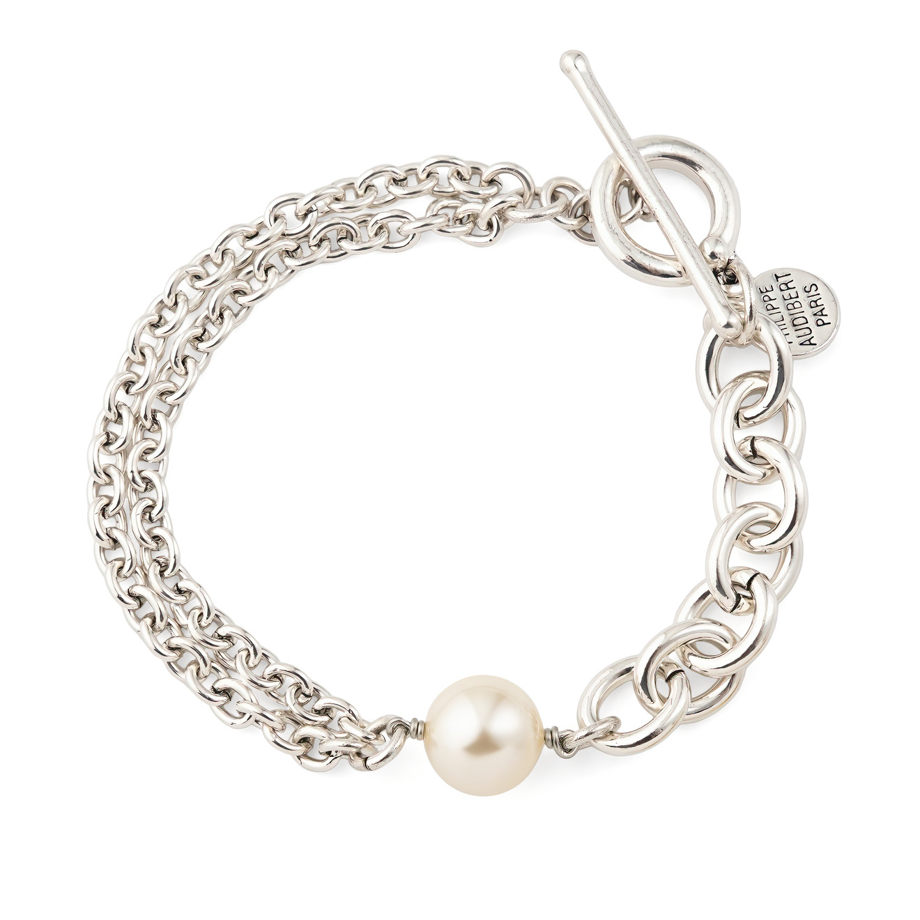 Philippe Audibert Браслет Claire pearl с серебряным покрытием классический браслет pearl opaline