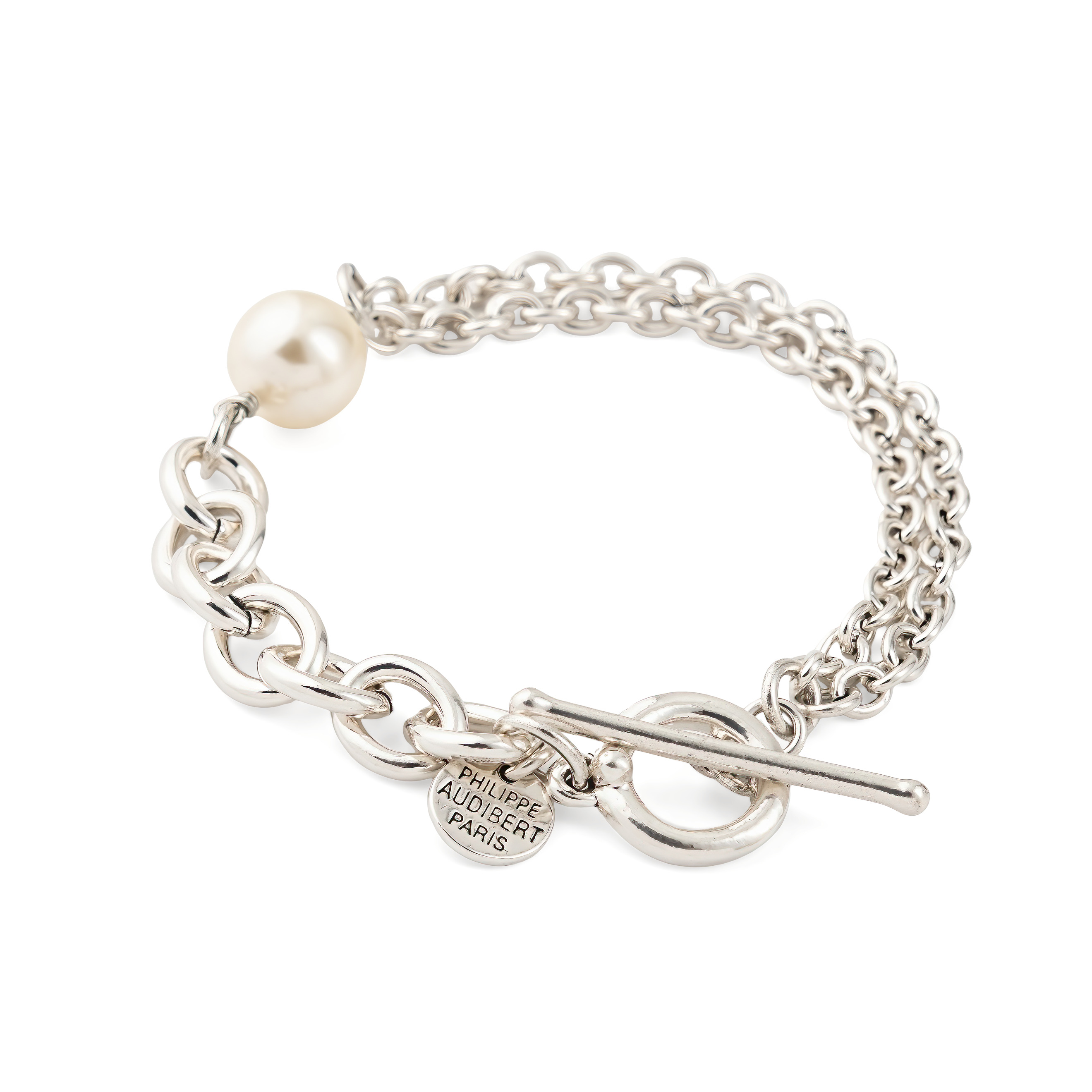 Серебристый браслет Claire из латуни