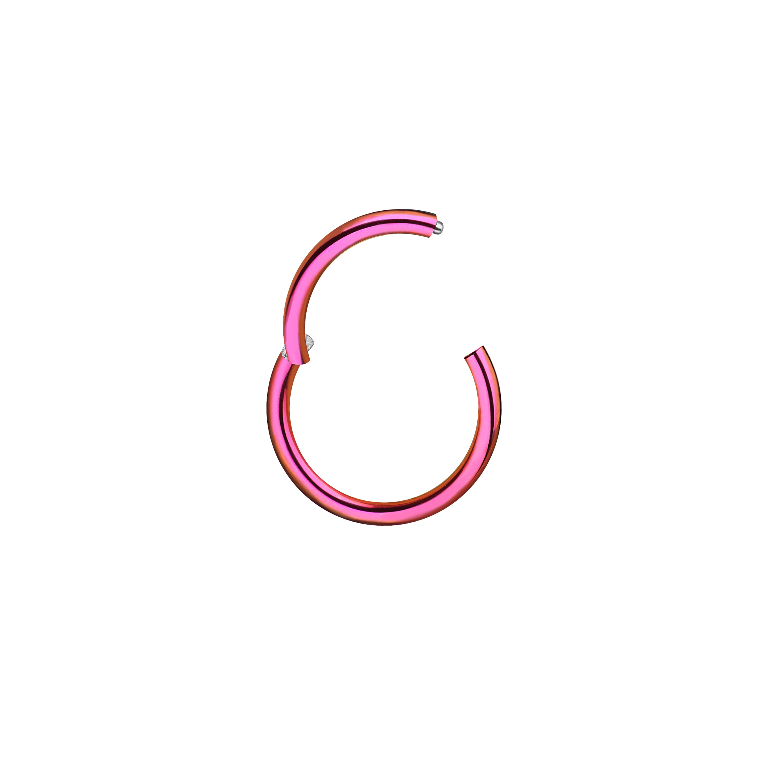 1.0mm diameter 8mm Titanium Clicker pink