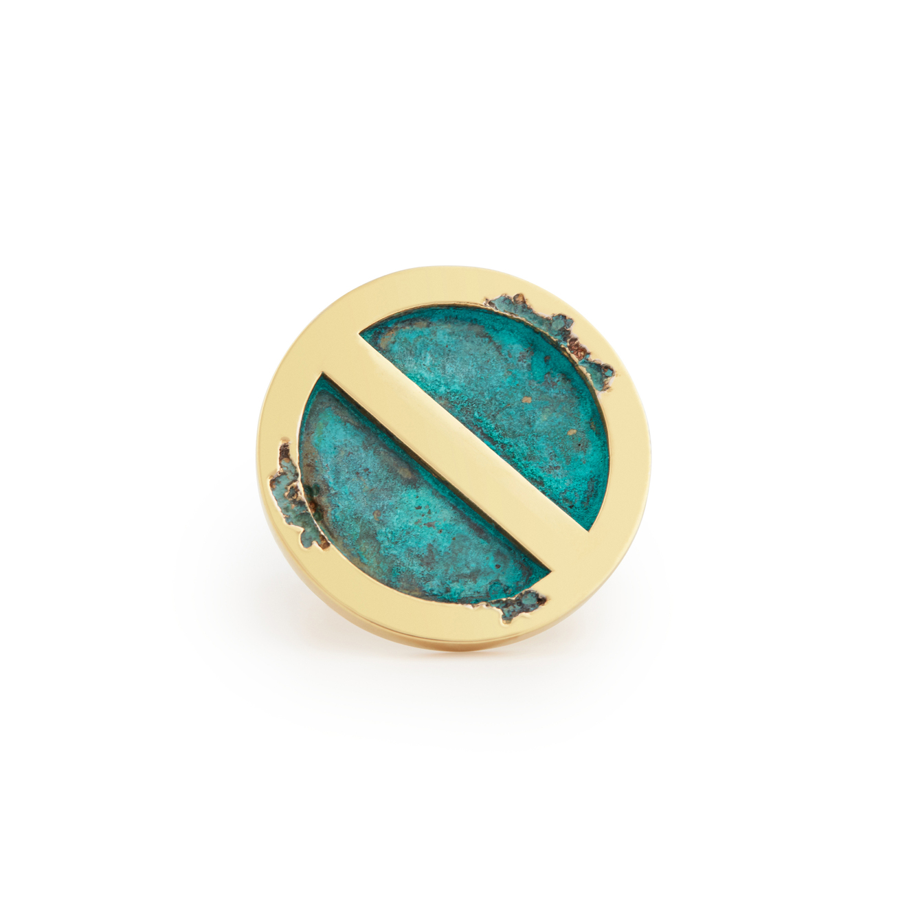 AMARIN Jewelry Позолоченное бронзовое кольцо Стоянка запрещена amarin jewelry кольцо bugs gold