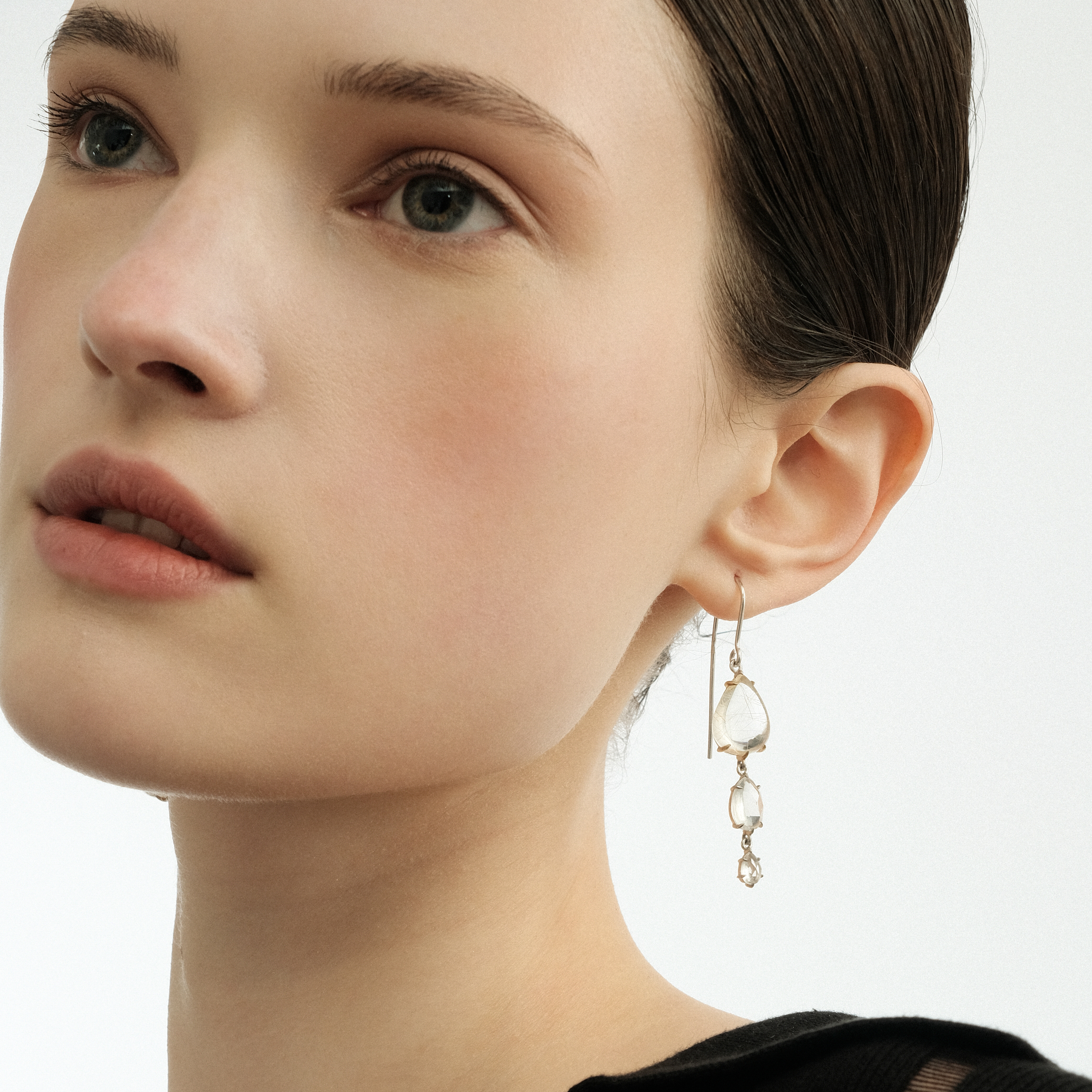 asymmetric sparkle earrings