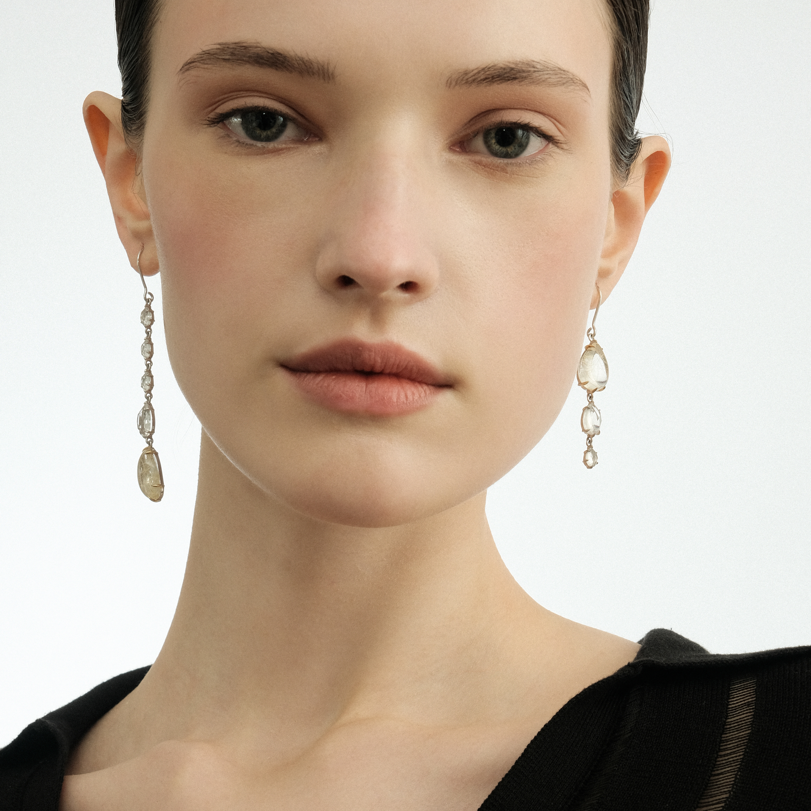 asymmetric sparkle earrings