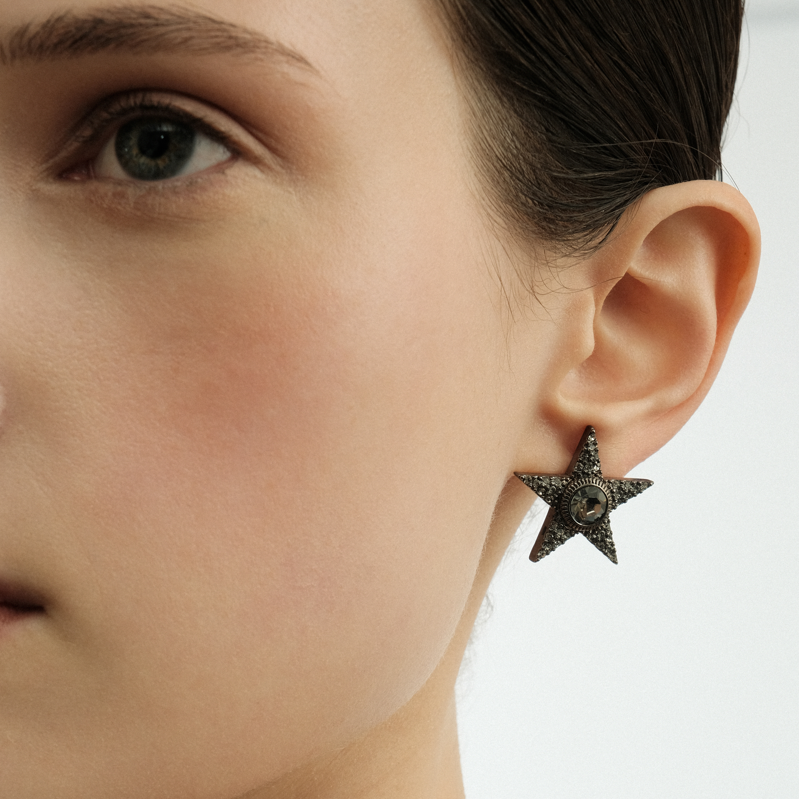 Black poussettes stars with crystals