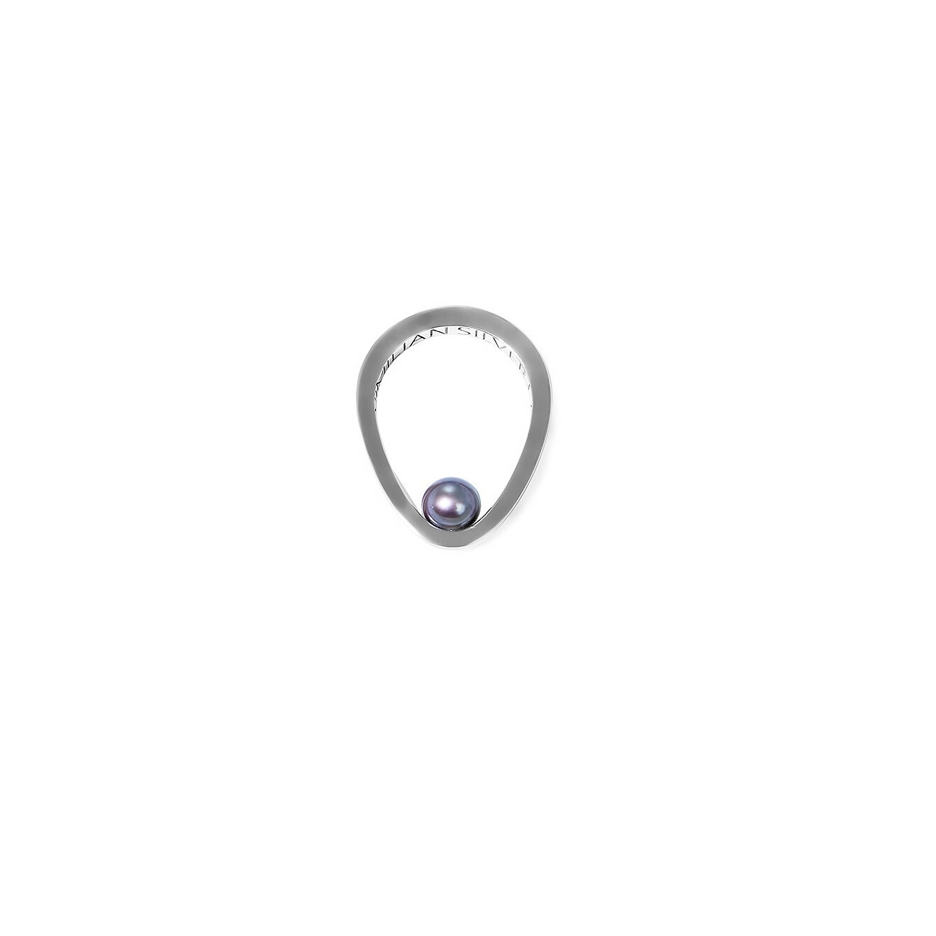 Maximilian Silver Label Кольцо из серебра «Авокадо» с черным жемчугом maximilian silver label кольцо печатка из серебра с сердцем