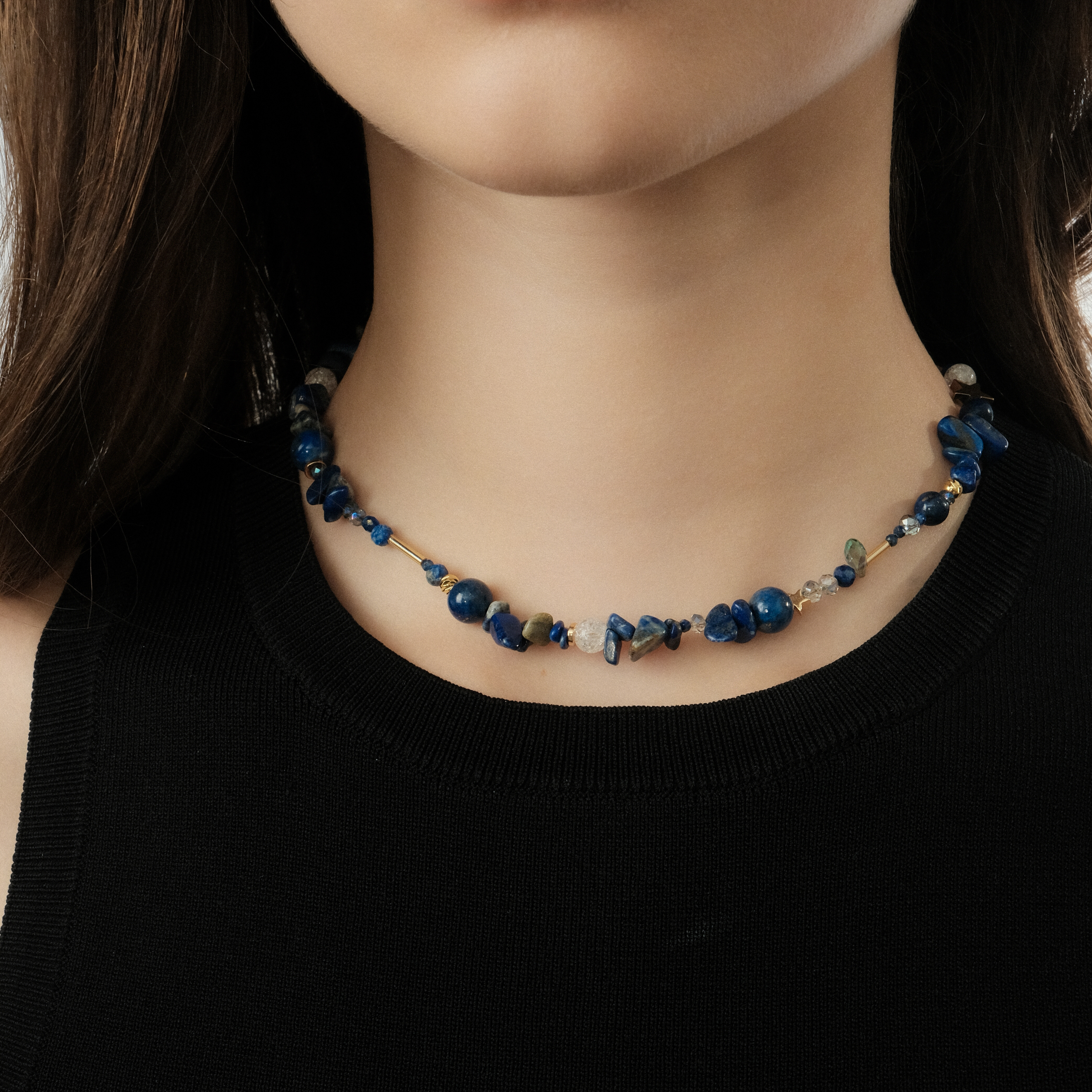 choker "Starry night of Van Gogh"