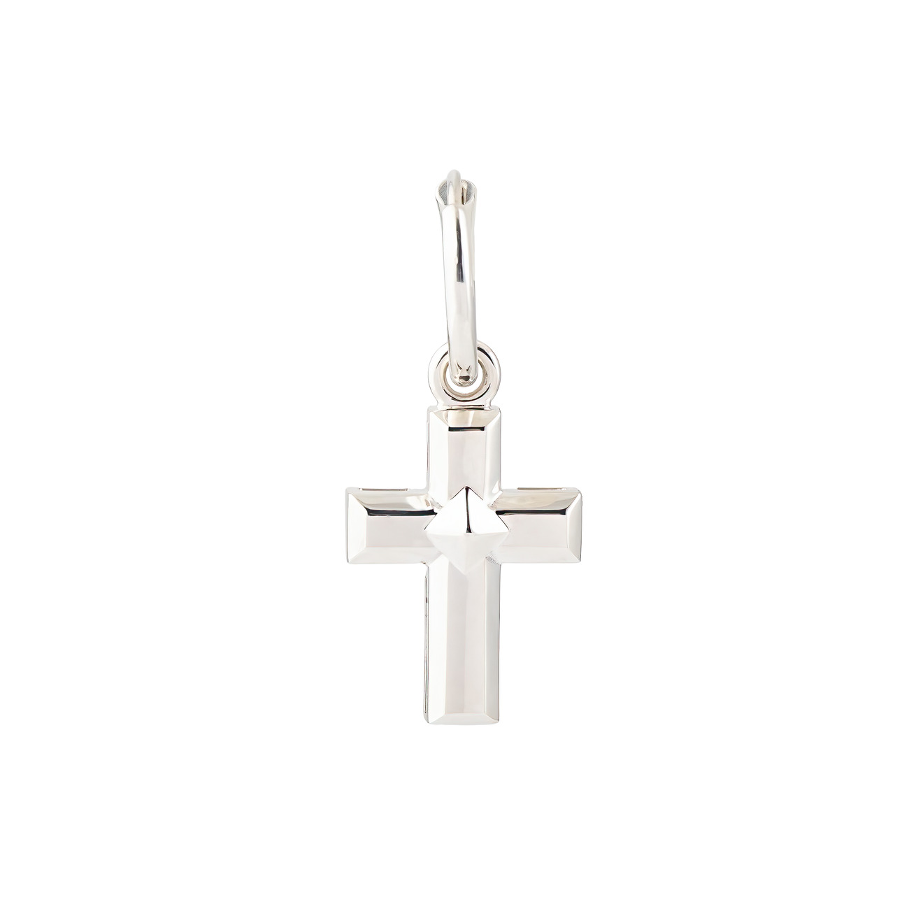 цена Opus Jewelry Моносерьга-крест из серебра Punk Cross Earring