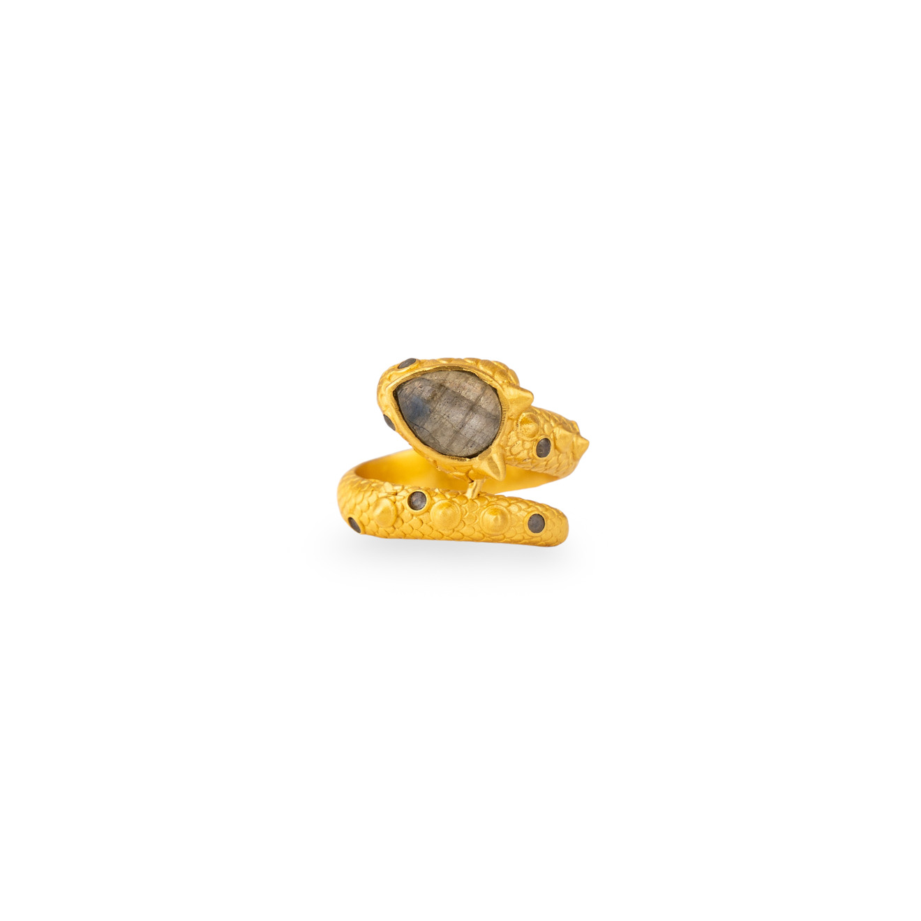 Boheme Покрытое золотом кольцо DRAGON XANADU SHORT с лабрадором boheme позолоченные серьги dragon xanadu с лабрадором