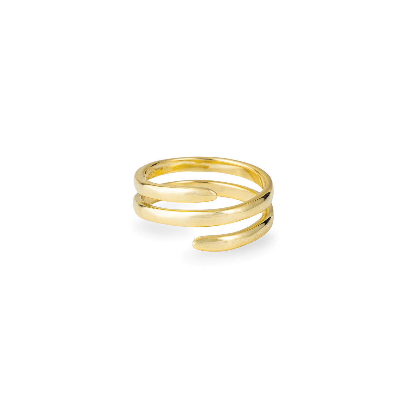 SKYE Позолоченное кольцо-пружина из серебра poche позолоченное кольцо из серебра с зеленой вставкой