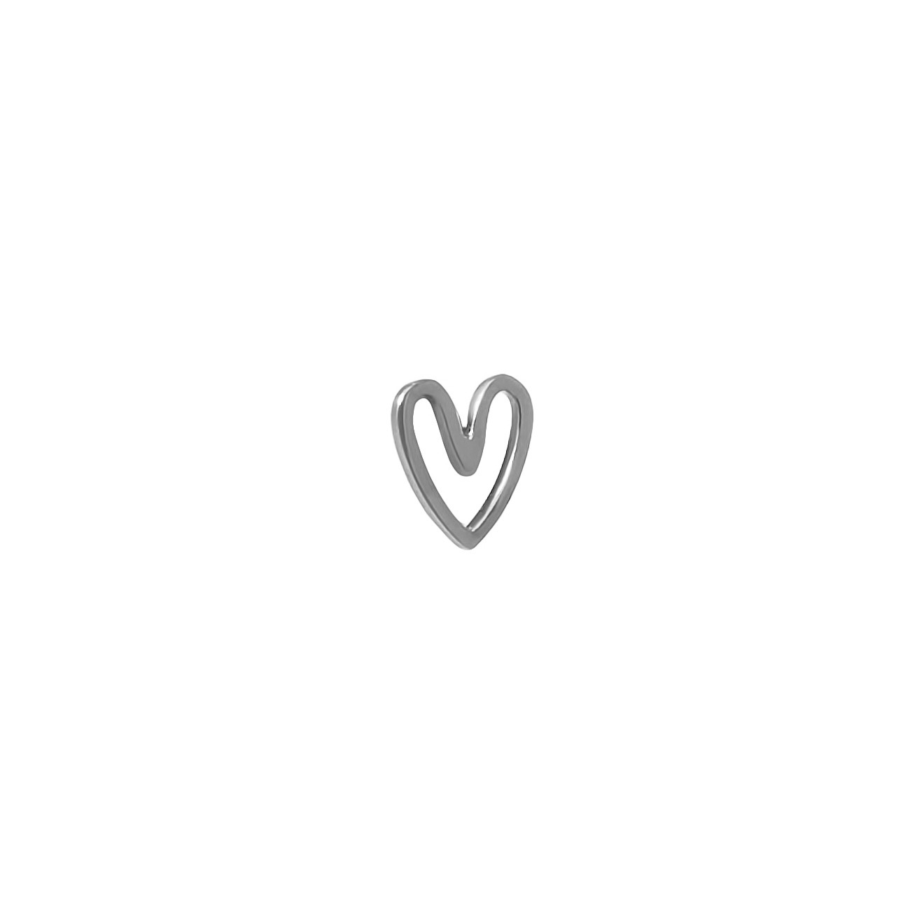 Монопусета из белого золота «Оpen heart»