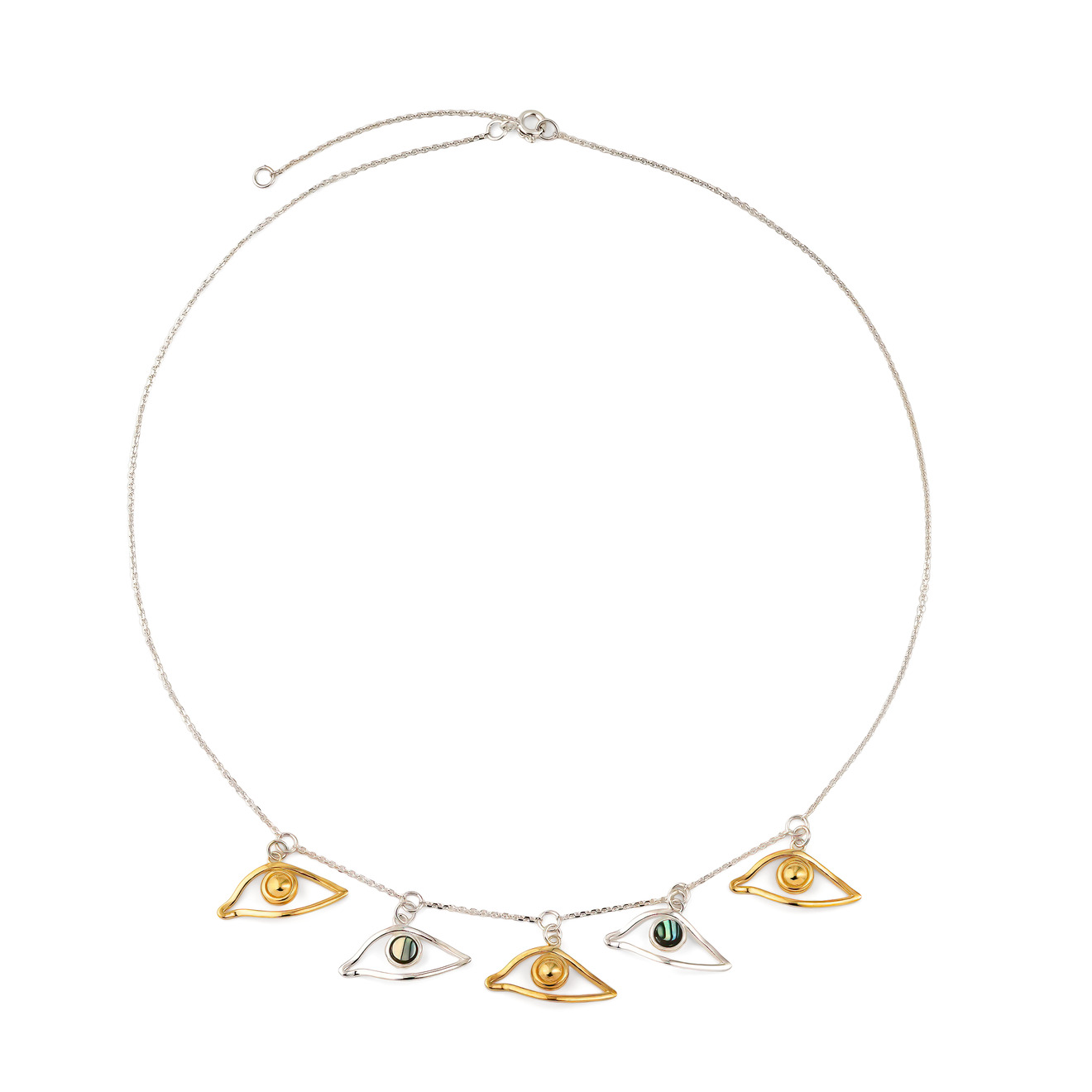 Arha jewelry колье-чокер из серебра Amon с позолотой браслет ракушки из серебра с позолотой
