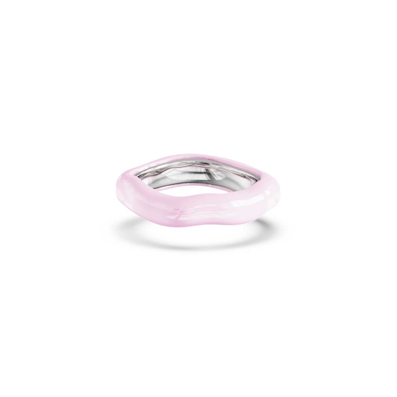 Jewlia Базовое серебряное кольцо Bubble gum с эмалью