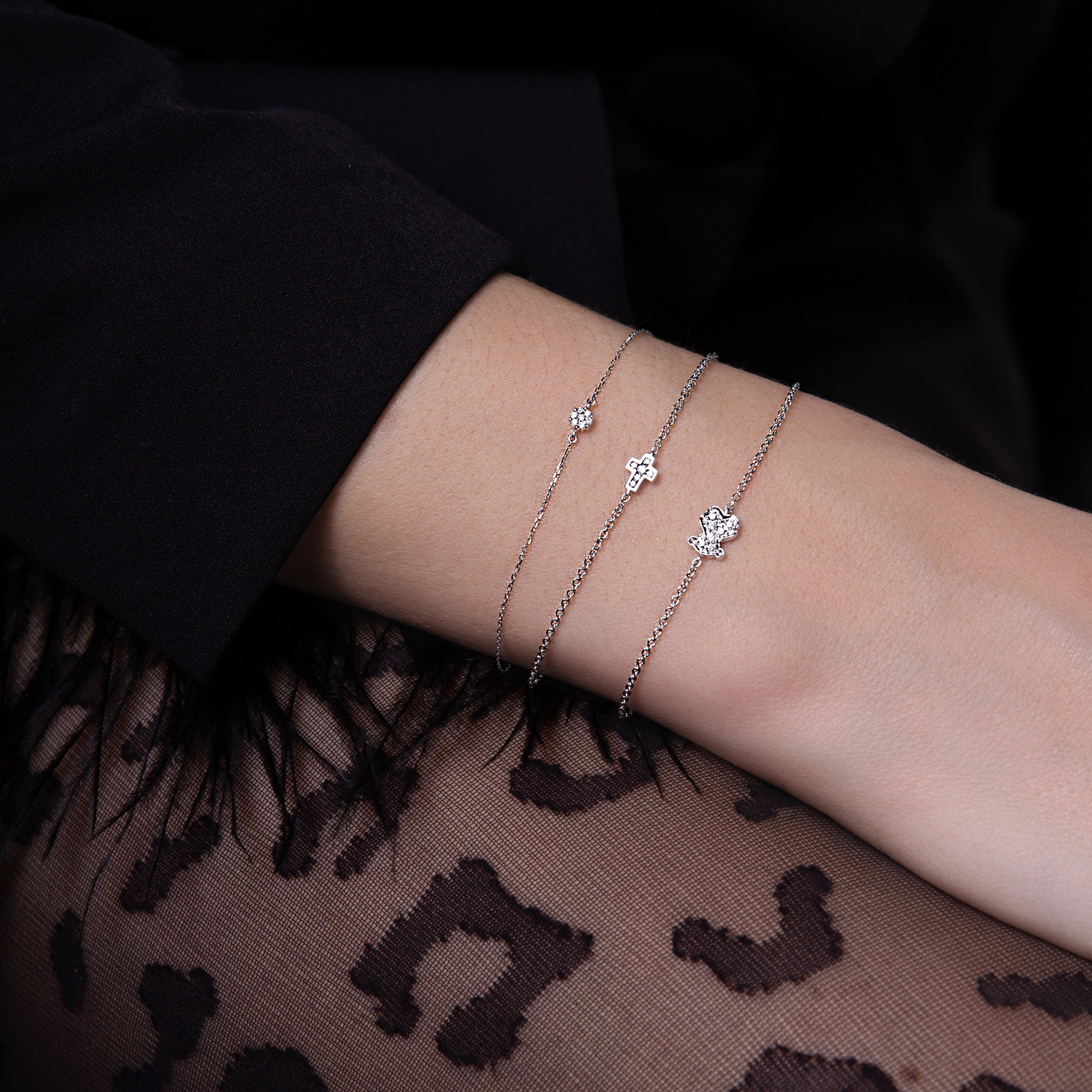 Icon Gems bracelet in white gold with diamonds