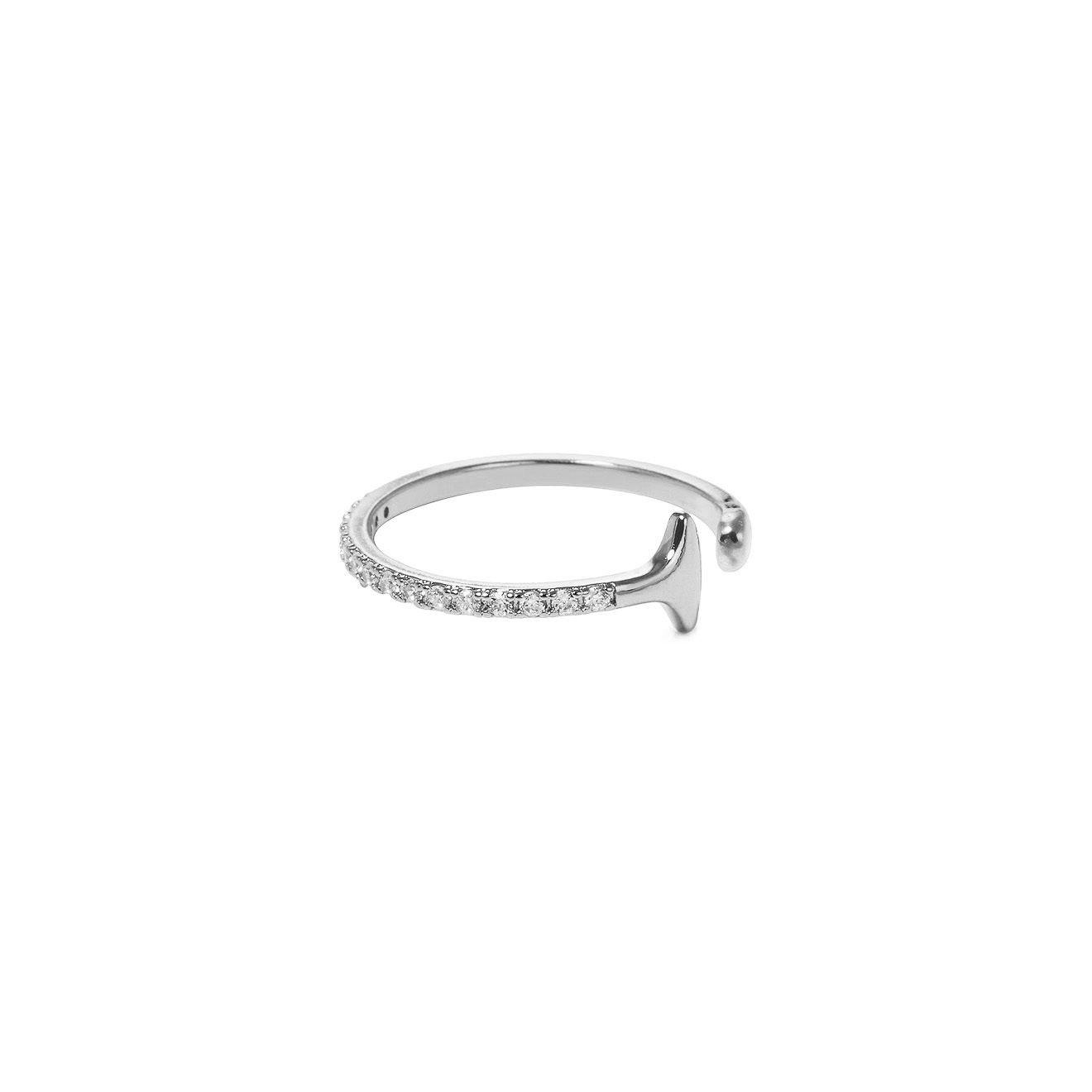 Silver cuff with crystals