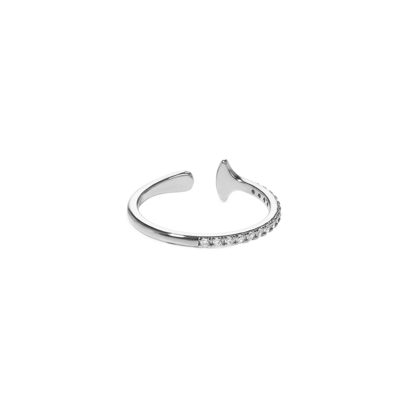Silver cuff with crystals