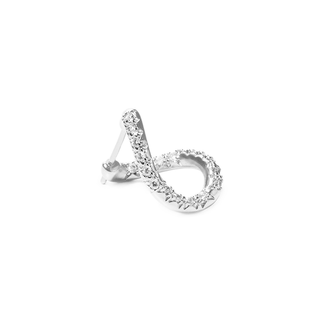 curved earrings with crystals
