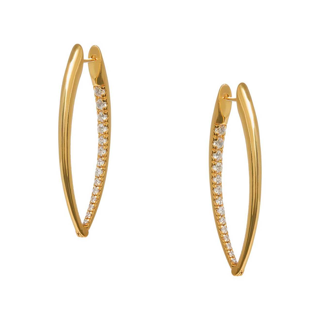 drop earrings with crystals inside