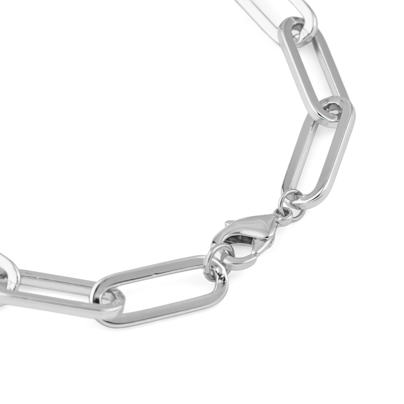 Ringstone Серебристый браслет-цепь Blanc silver ringstone браслет с буквой из серебра s