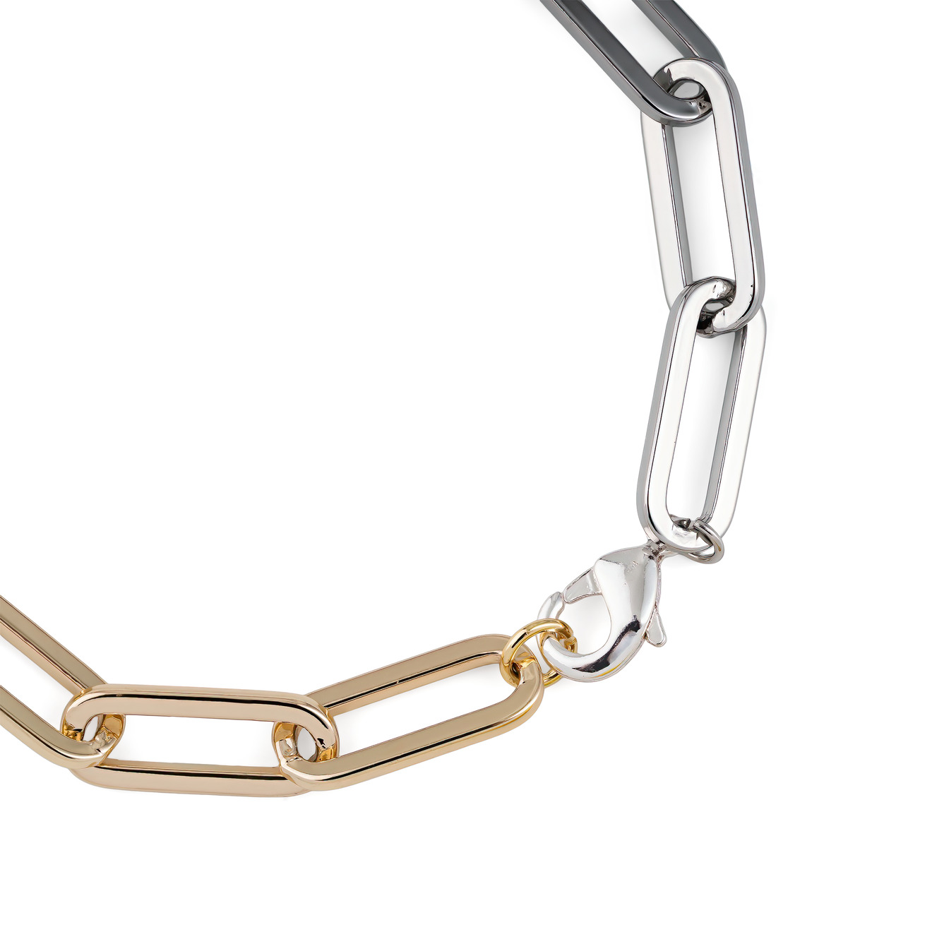Ringstone Биколорный браслет-цепь Blanc bicolour ожерелье ringstone blanc жемчужное с золотыми жемчужинами