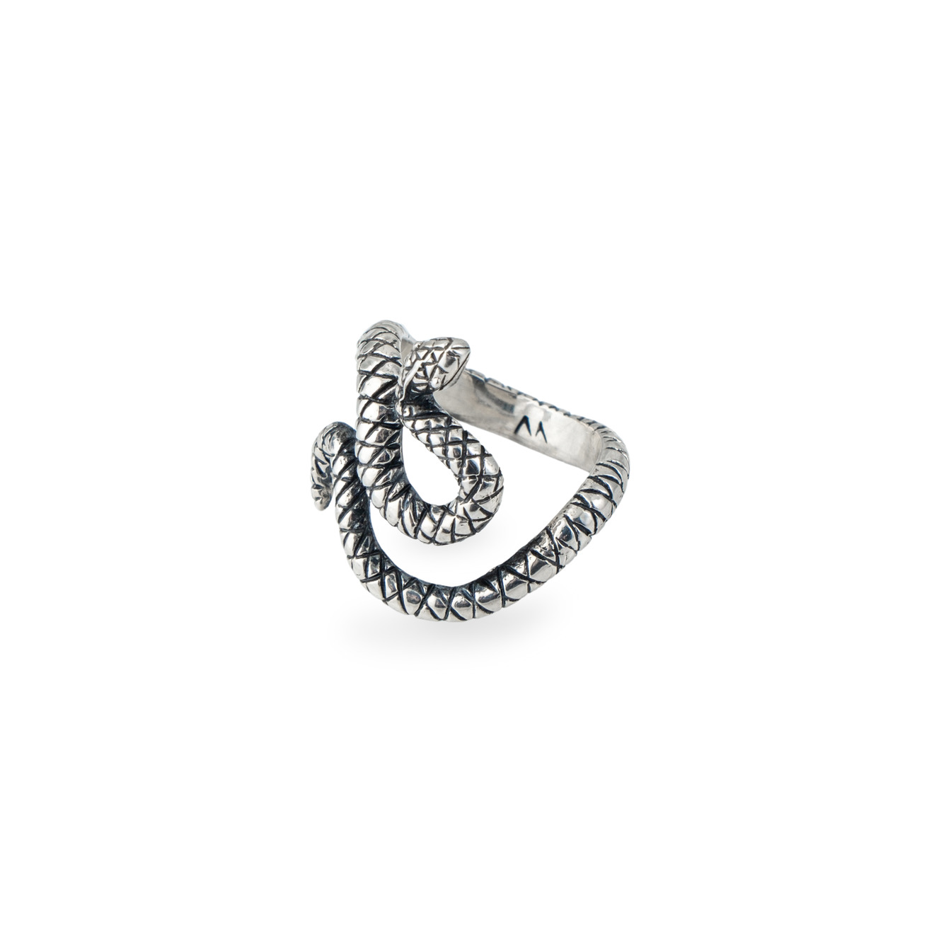 Materia Jewelry Кольцо Snake из серебра фотографии
